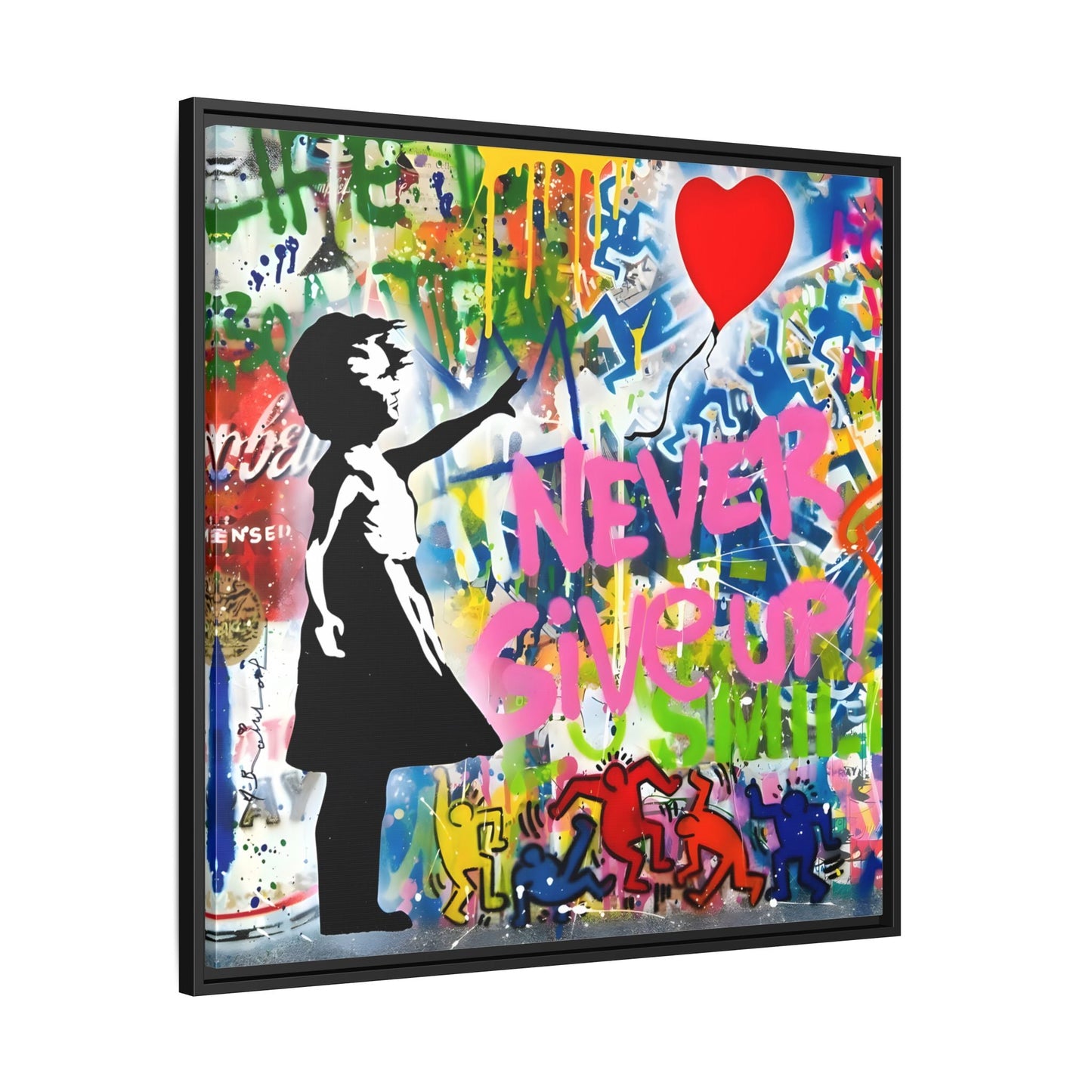 Balloon Girl Banksy Canvas Wall Art Framed Street Graffiti Print