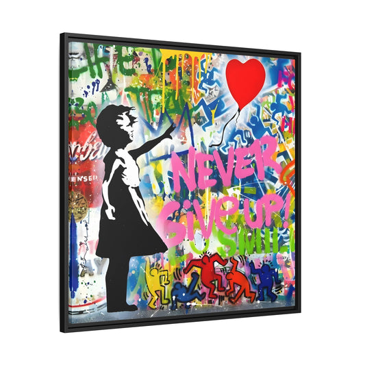Balloon Girl Banksy Canvas Wall Art Framed Street Graffiti Print