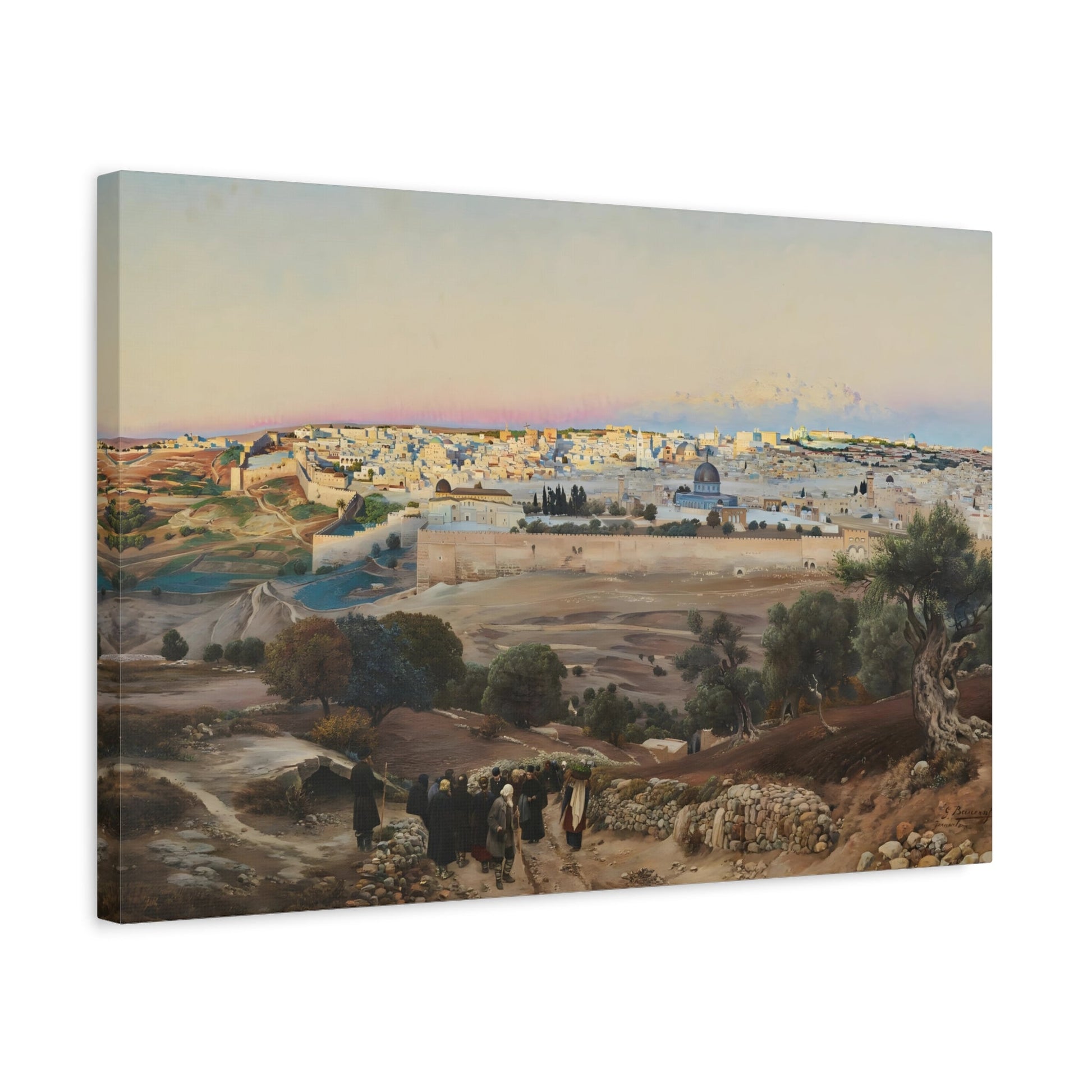 Bauernfeind Canvas Wall Art Print - Jerusalem Mount of the Olives at Sunrise Artwork