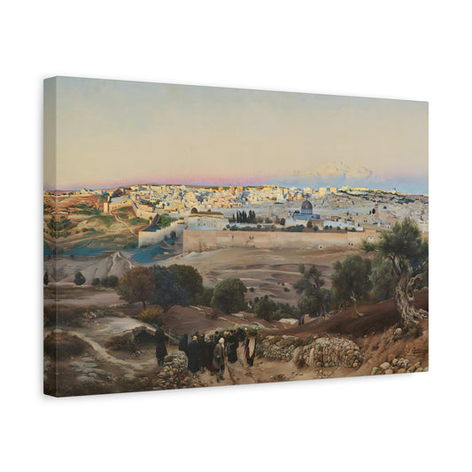 Bauernfeind Canvas Wall Art Print - Jerusalem Mount of the Olives at Sunrise Artwork