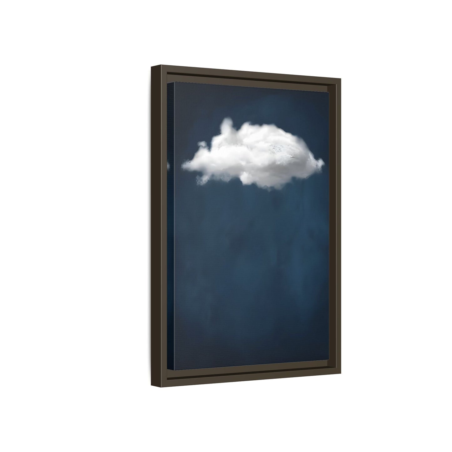 Blue Night Sky with Cloud Wall Art Canvas Print - Abstract Minimalist Home Decor