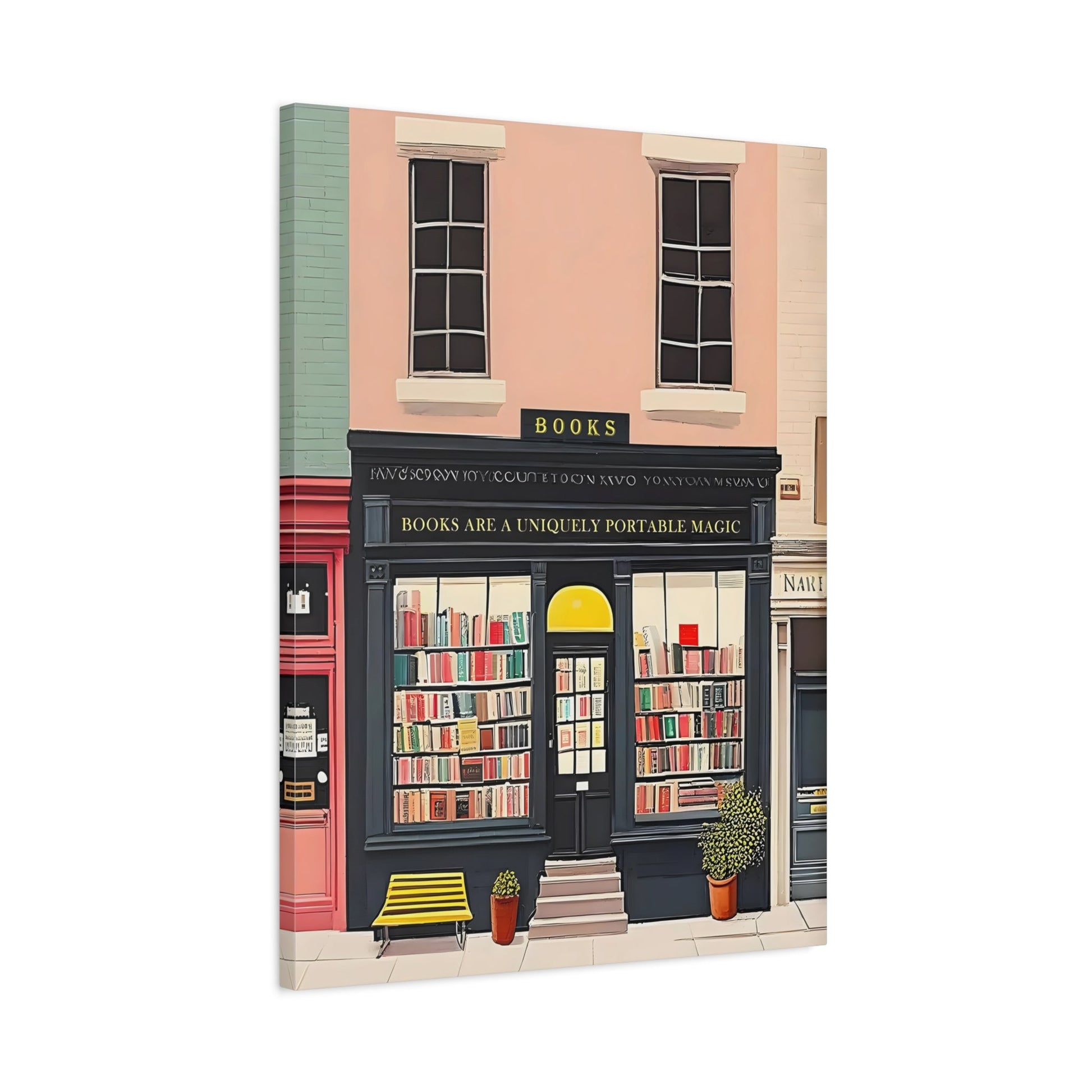 Bookstore Wall Art Canvas - Bookshop Reading New York Books Print