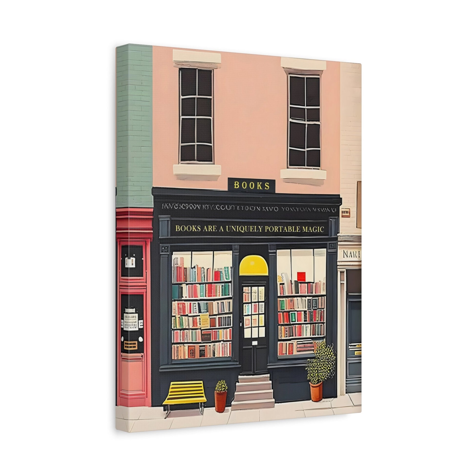 Bookstore Wall Art Canvas - Bookshop Reading New York Books Print