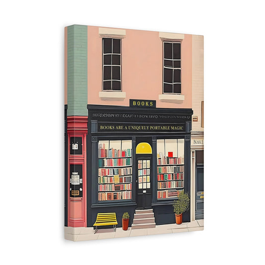 Bookstore Wall Art Canvas - Bookshop Reading New York Books Print