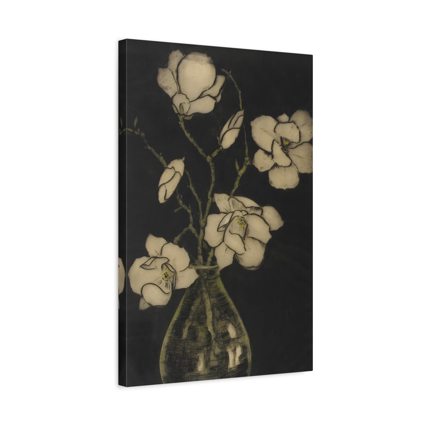 Botanical Canvas Print - Large Vintage Floral Wall Art