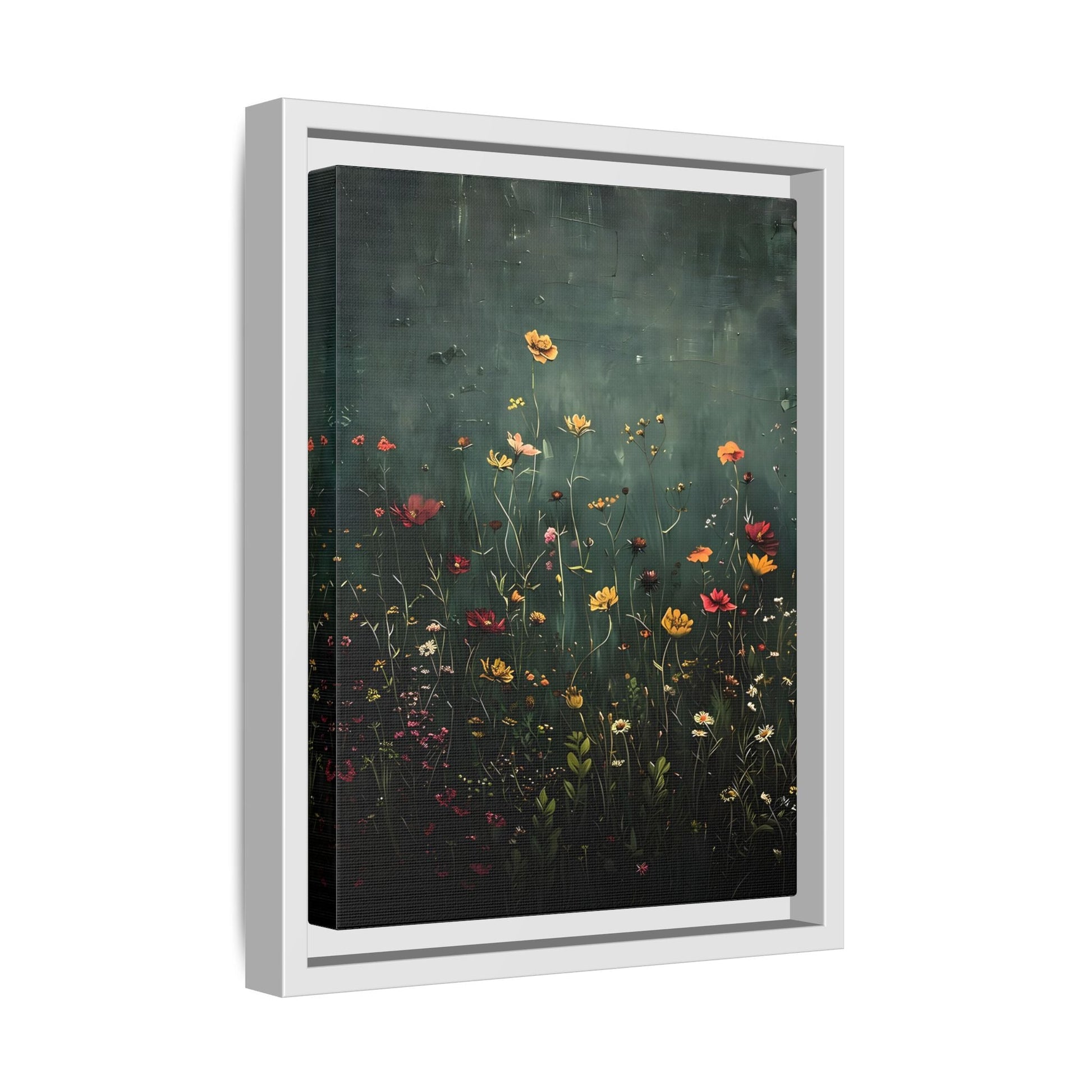 Botanical Floral Wildflower Green Canvas Vintage Vintage Wall Art