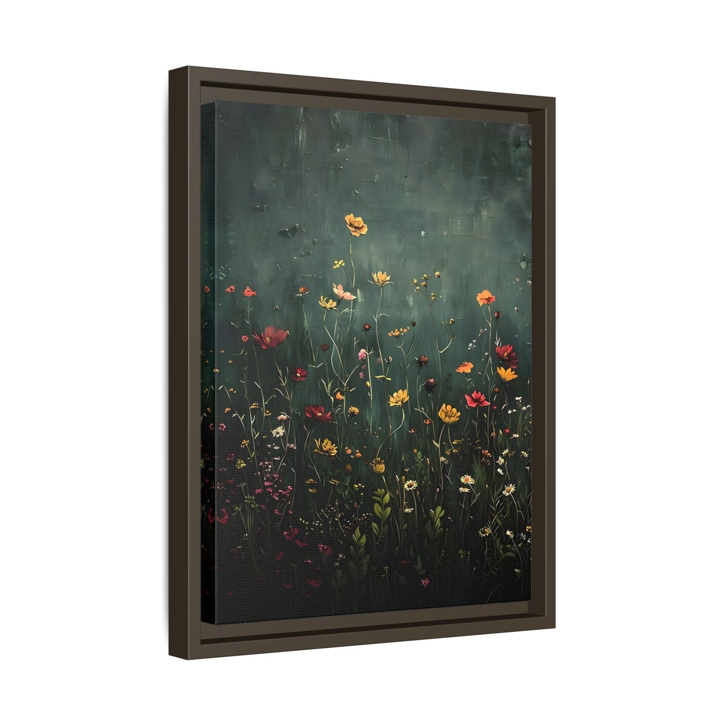 Botanical Floral Wildflower Green Canvas Vintage Vintage Wall Art