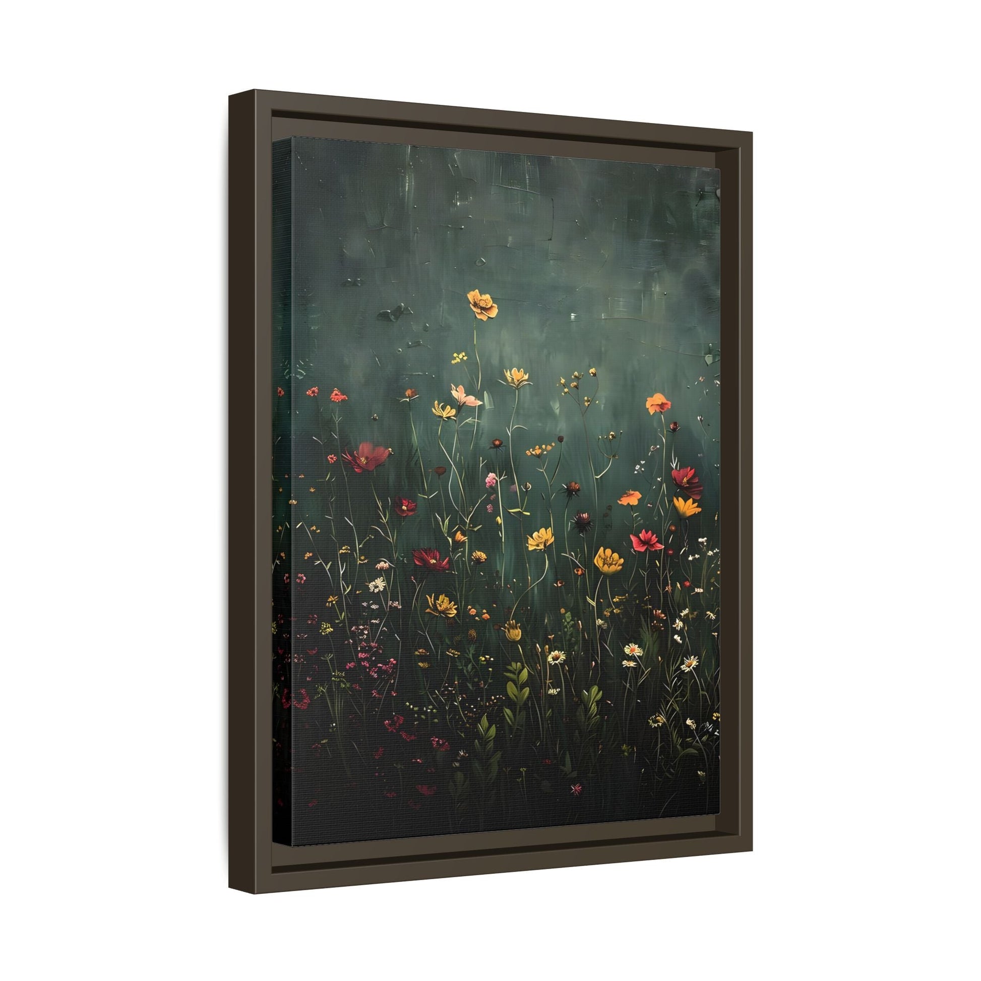 Botanical Floral Wildflower Green Canvas Vintage Vintage Wall Art