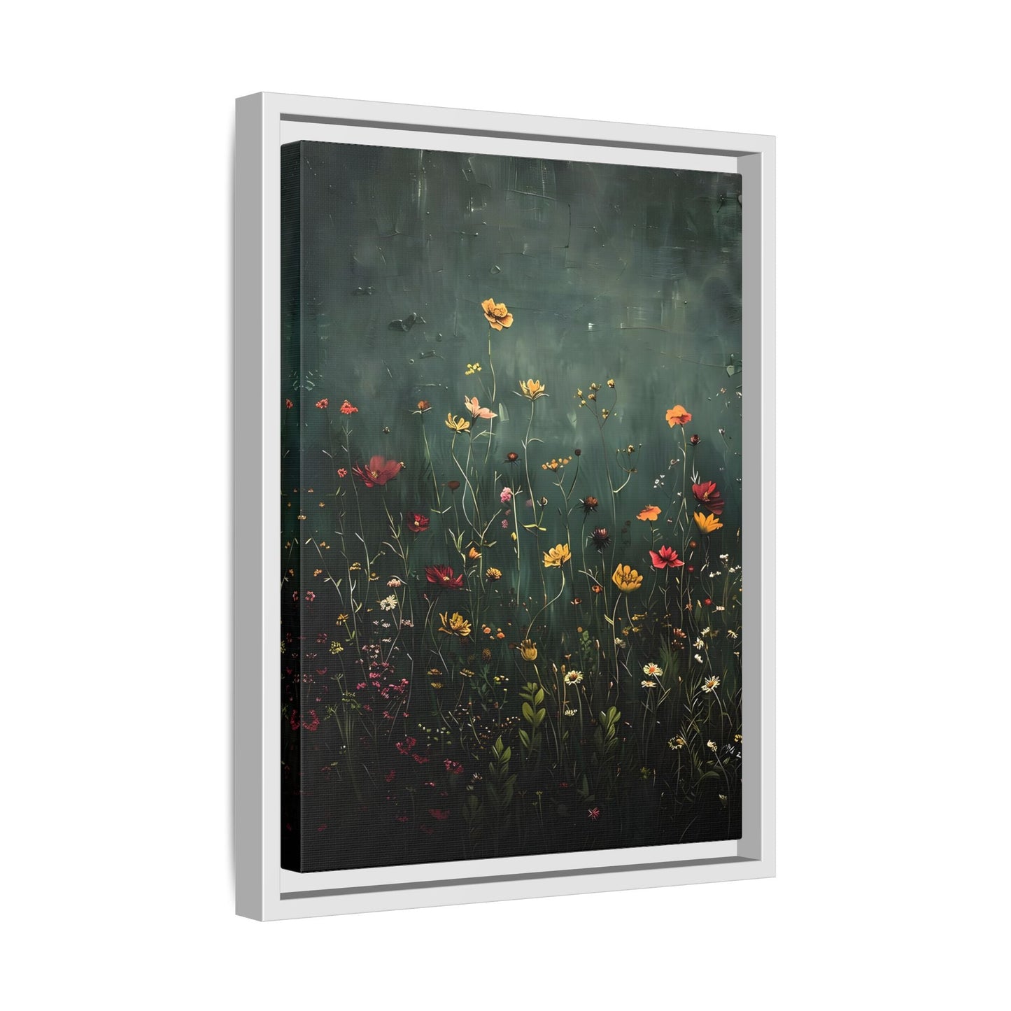 Botanical Floral Wildflower Green Canvas Vintage Vintage Wall Art