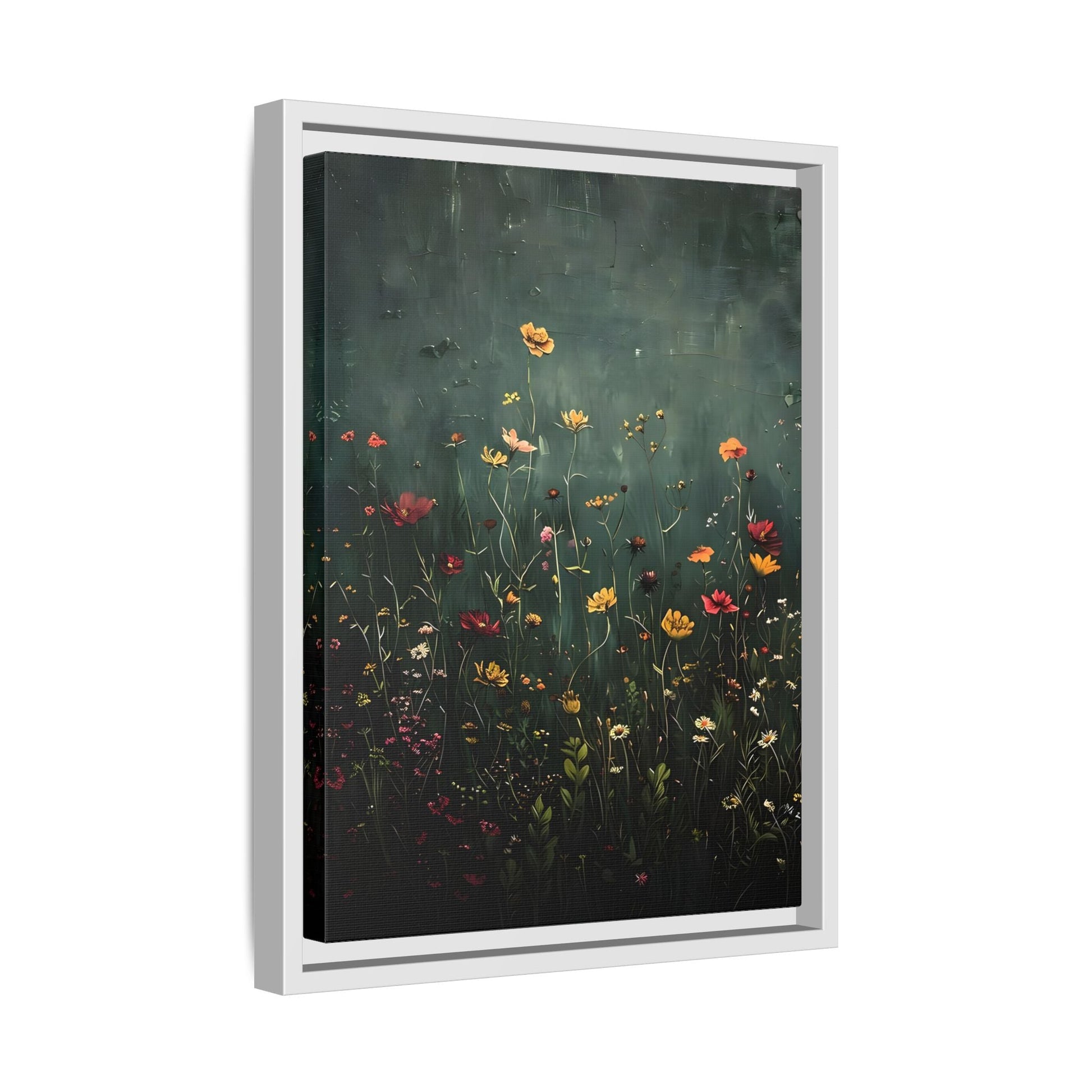 Botanical Floral Wildflower Green Canvas Vintage Vintage Wall Art