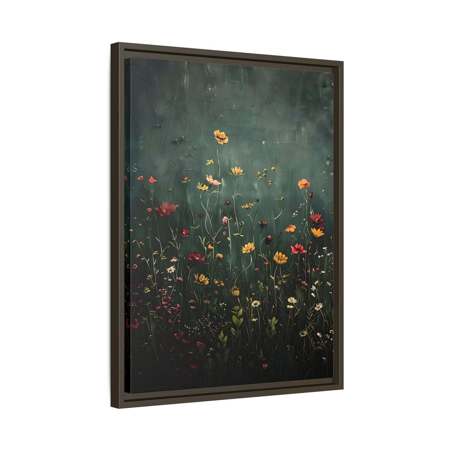 Botanical Floral Wildflower Green Canvas Vintage Vintage Wall Art