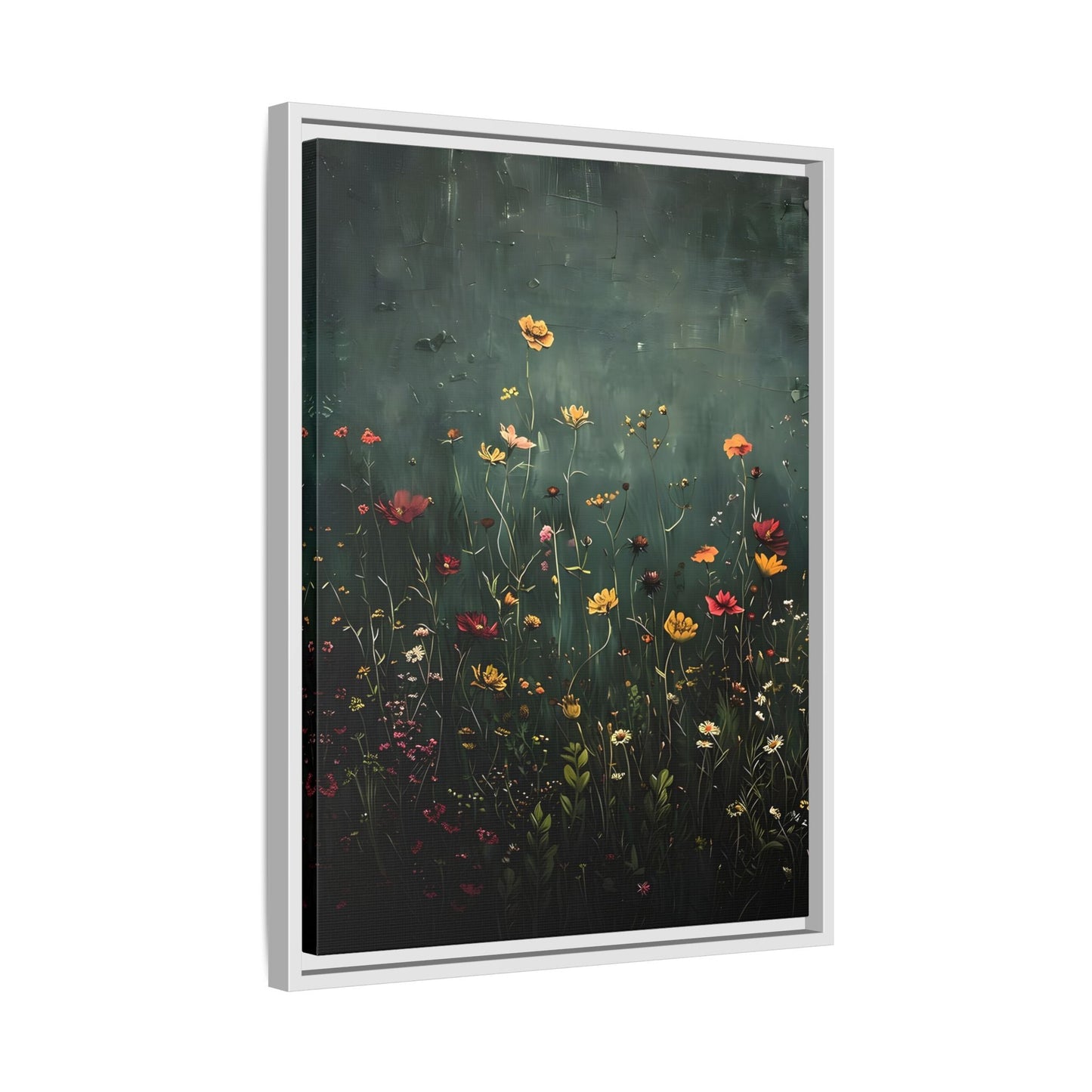 Botanical Floral Wildflower Green Canvas Vintage Vintage Wall Art