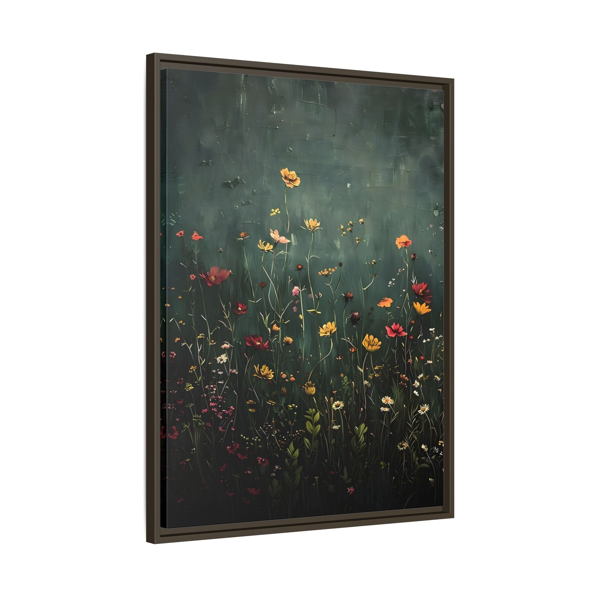 Botanical Floral Wildflower Green Canvas Vintage Vintage Wall Art