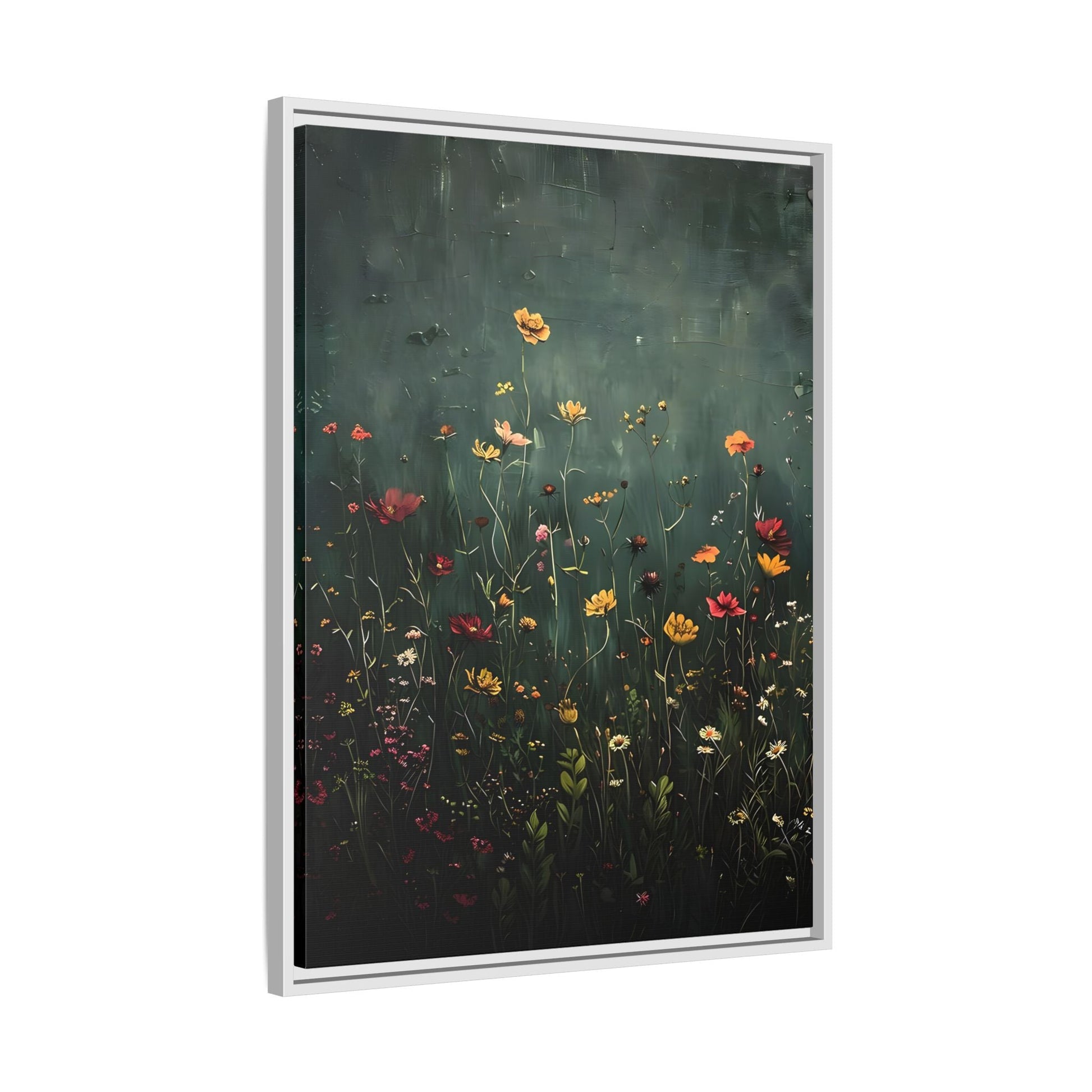Botanical Floral Wildflower Green Canvas Vintage Vintage Wall Art