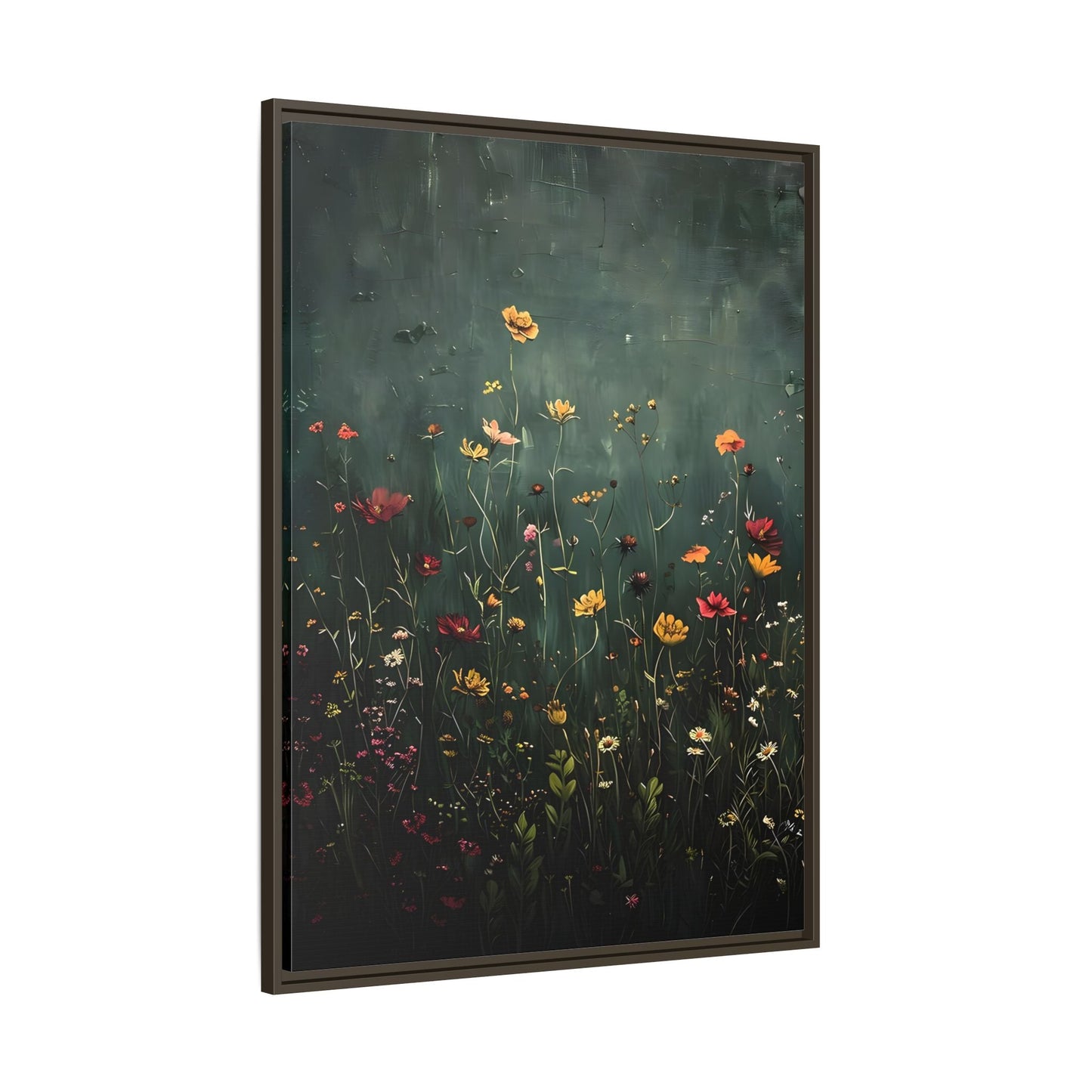 Botanical Floral Wildflower Green Canvas Vintage Vintage Wall Art