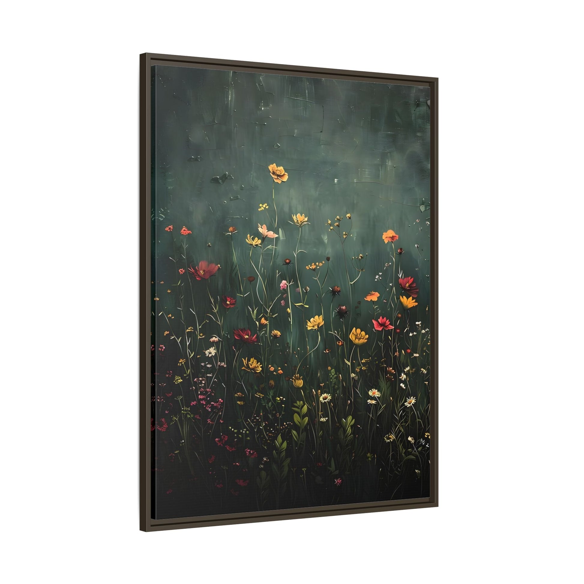 Botanical Floral Wildflower Green Canvas Vintage Vintage Wall Art
