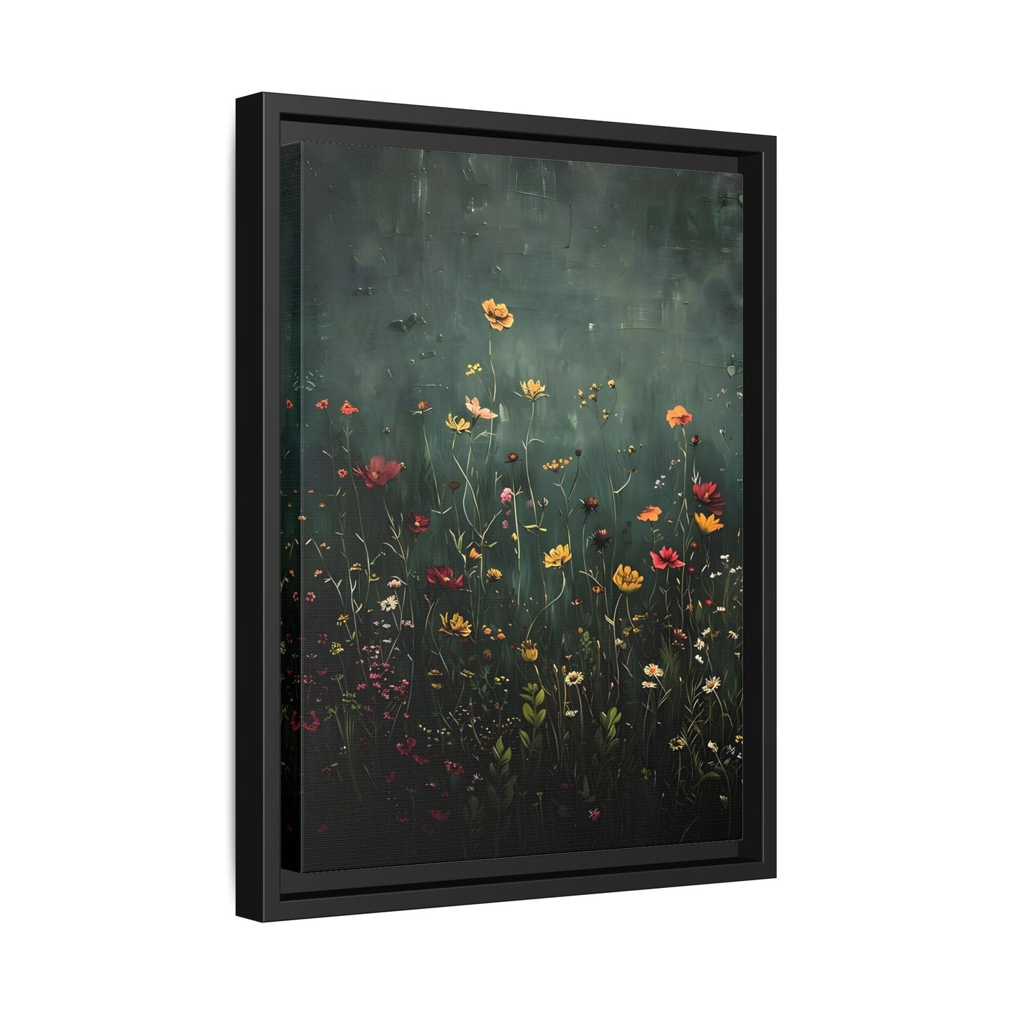 Botanical Floral Wildflower Green Canvas Vintage Vintage Wall Art