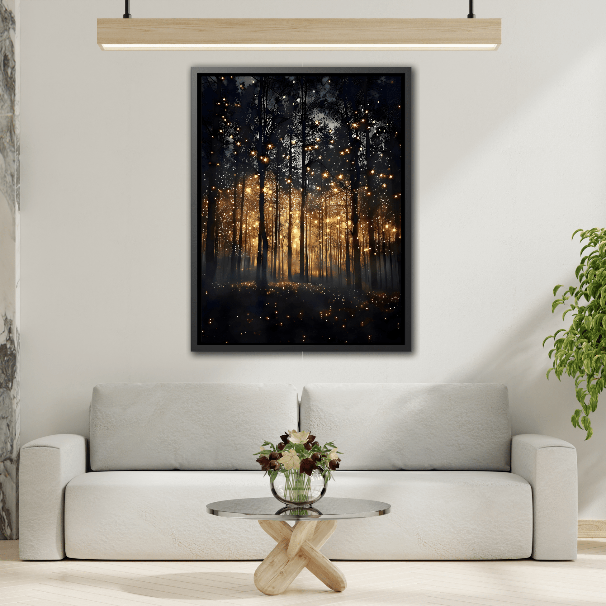 Botanical Forest Firefly Canvas Prints, Artful Nature Wall Art