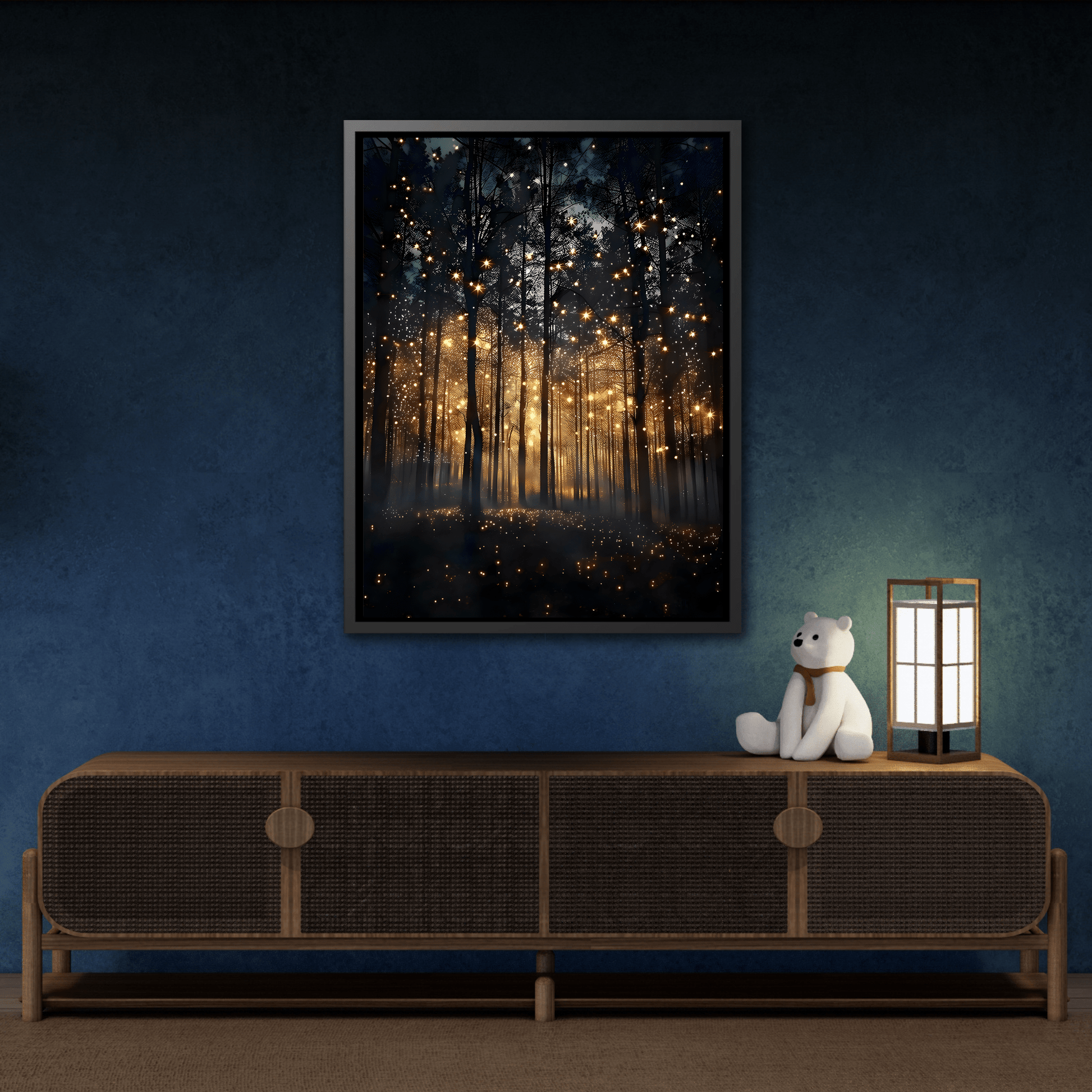 Botanical Forest Firefly Canvas Prints, Artful Nature Wall Art