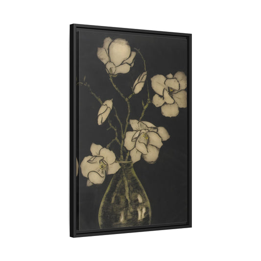 Botanical Framed Canvas Print - Large Vintage Floral Wall Art