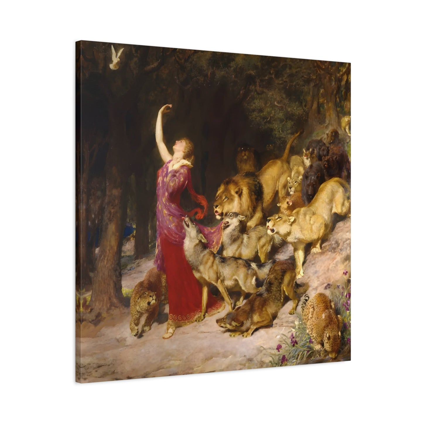 Briton Riviere Aphrodite - Square Framed Canvas Wall Art Print