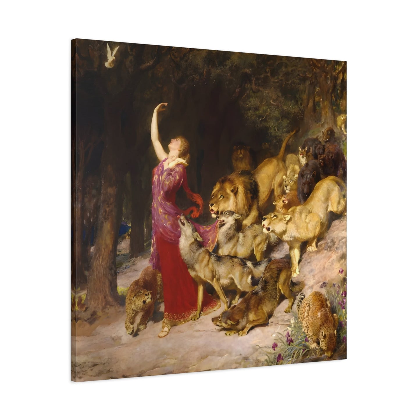 Briton Riviere Aphrodite - Square Framed Canvas Wall Art Print