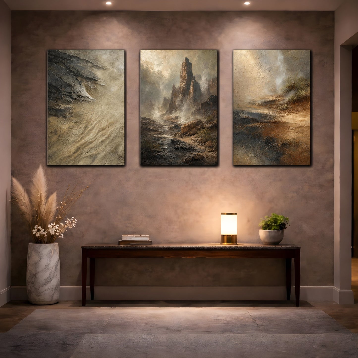 Coordinated trio room mockup 2