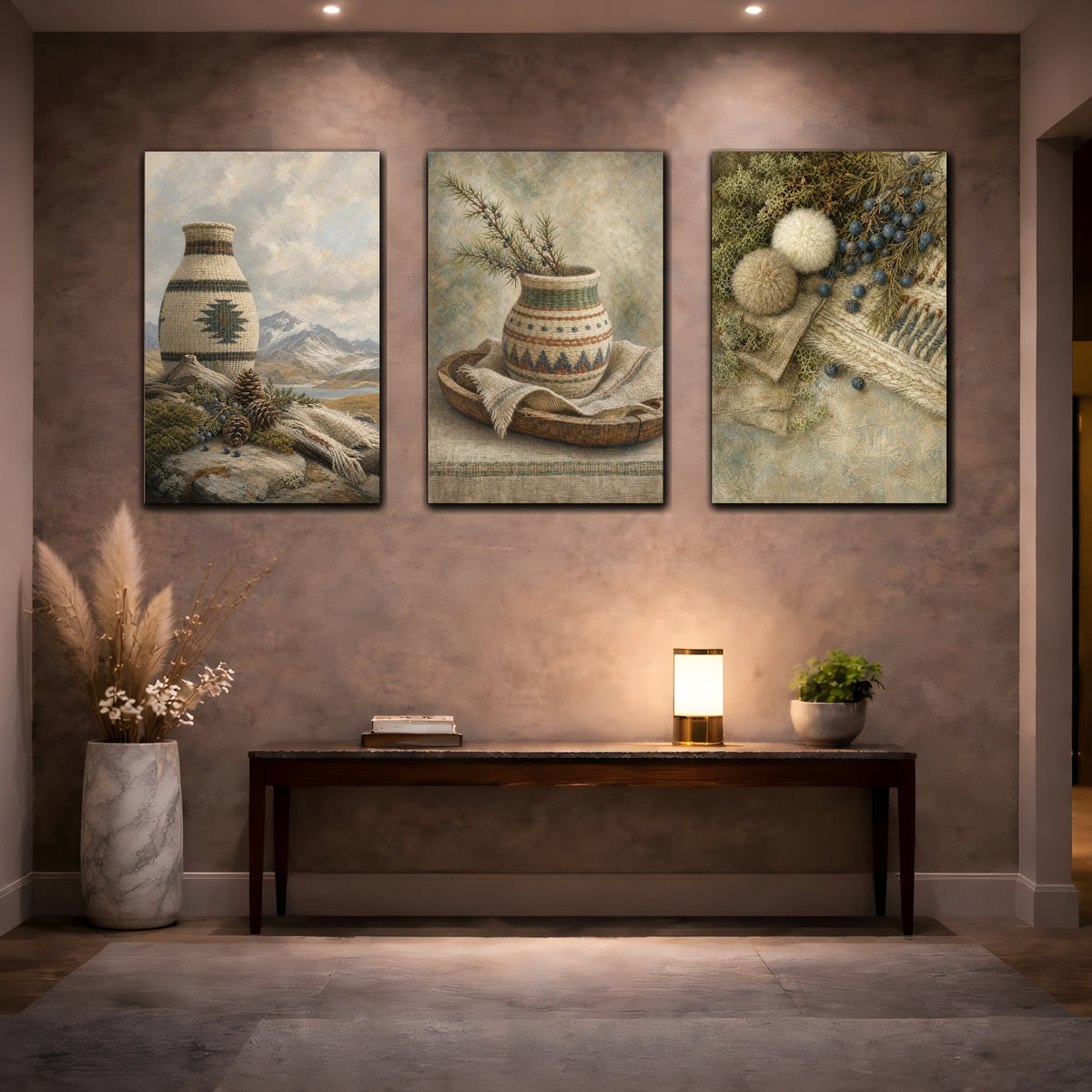 Coordinated trio room mockup 2