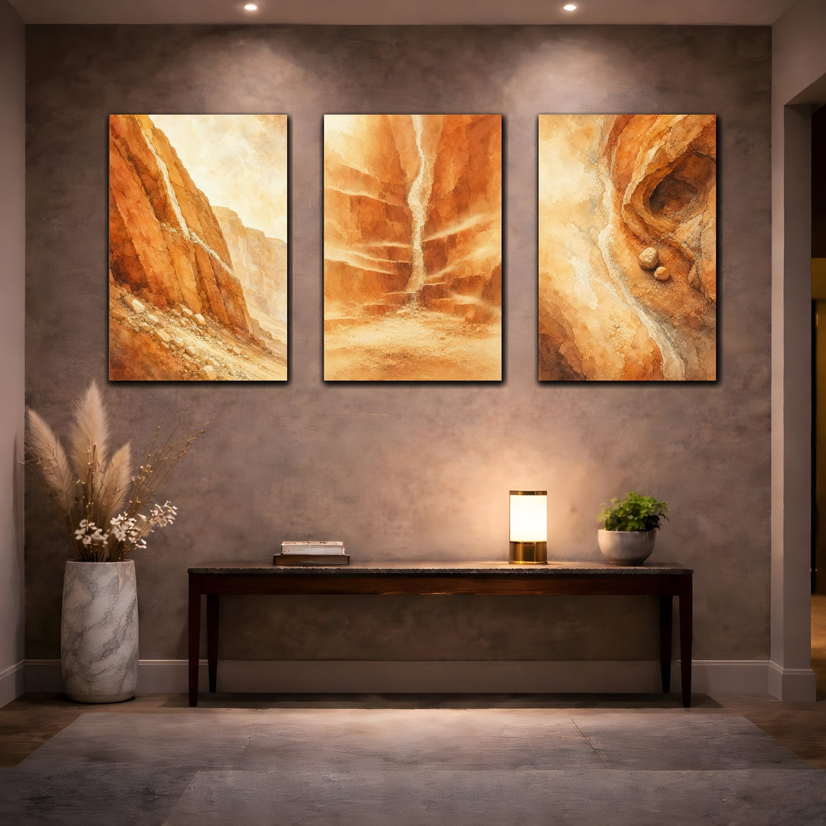 Coordinated trio room mockup 2