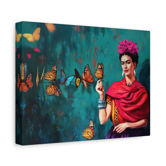 Butterfly Canvas Wall Art - Vibrant Kahlo Home Decor Print