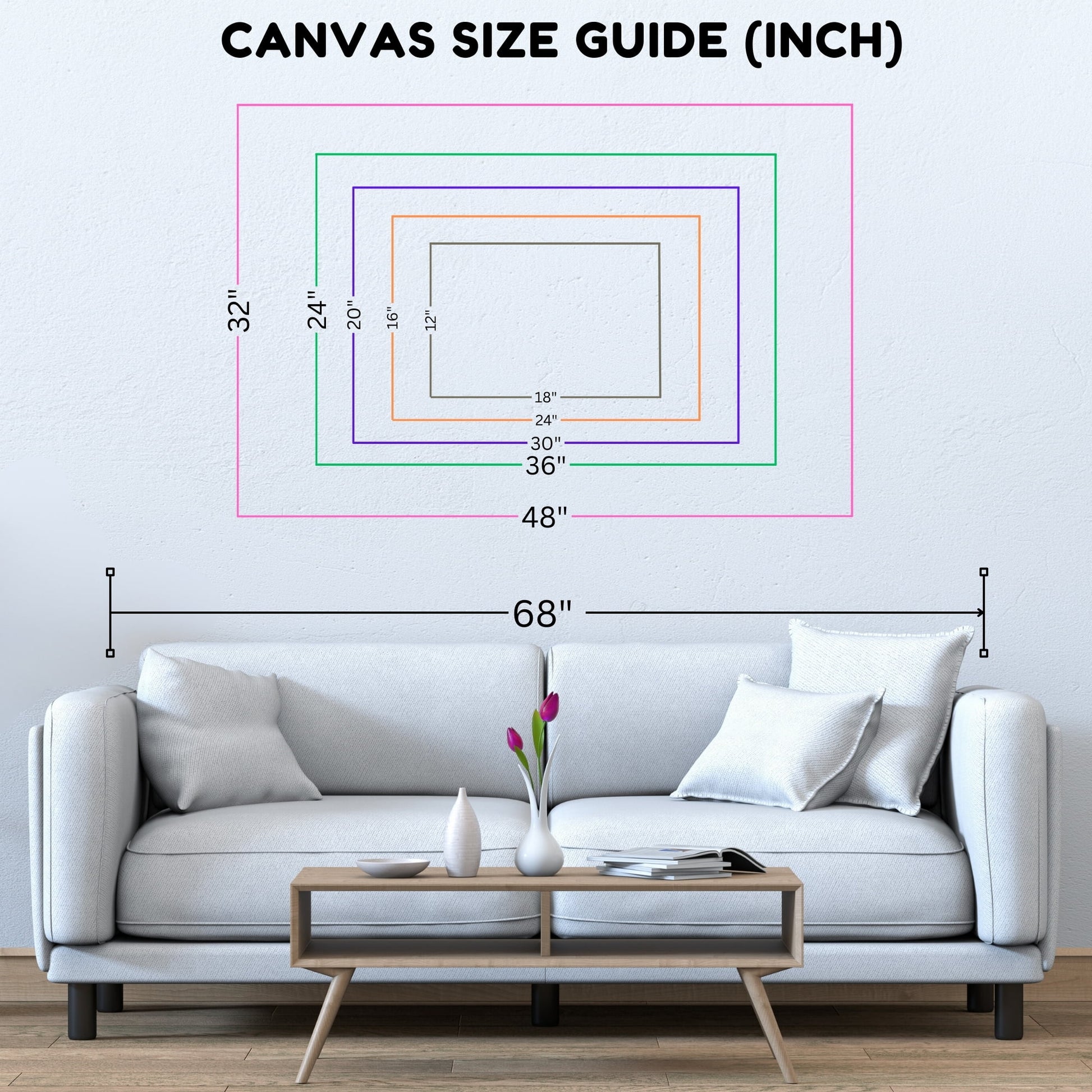 framed_canvas size map in inches