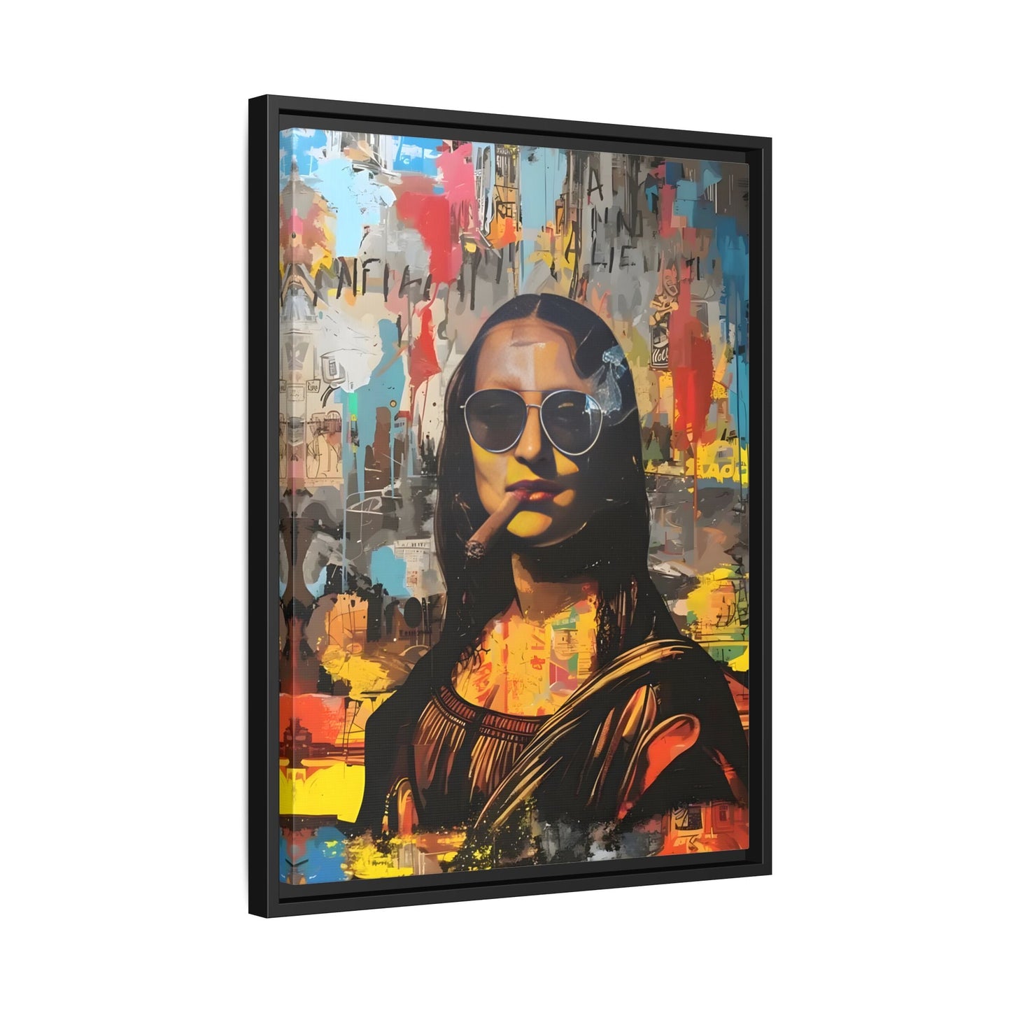 Canvas Mona Lisa Wall Art Print, Fashionable Retro Bar Decor