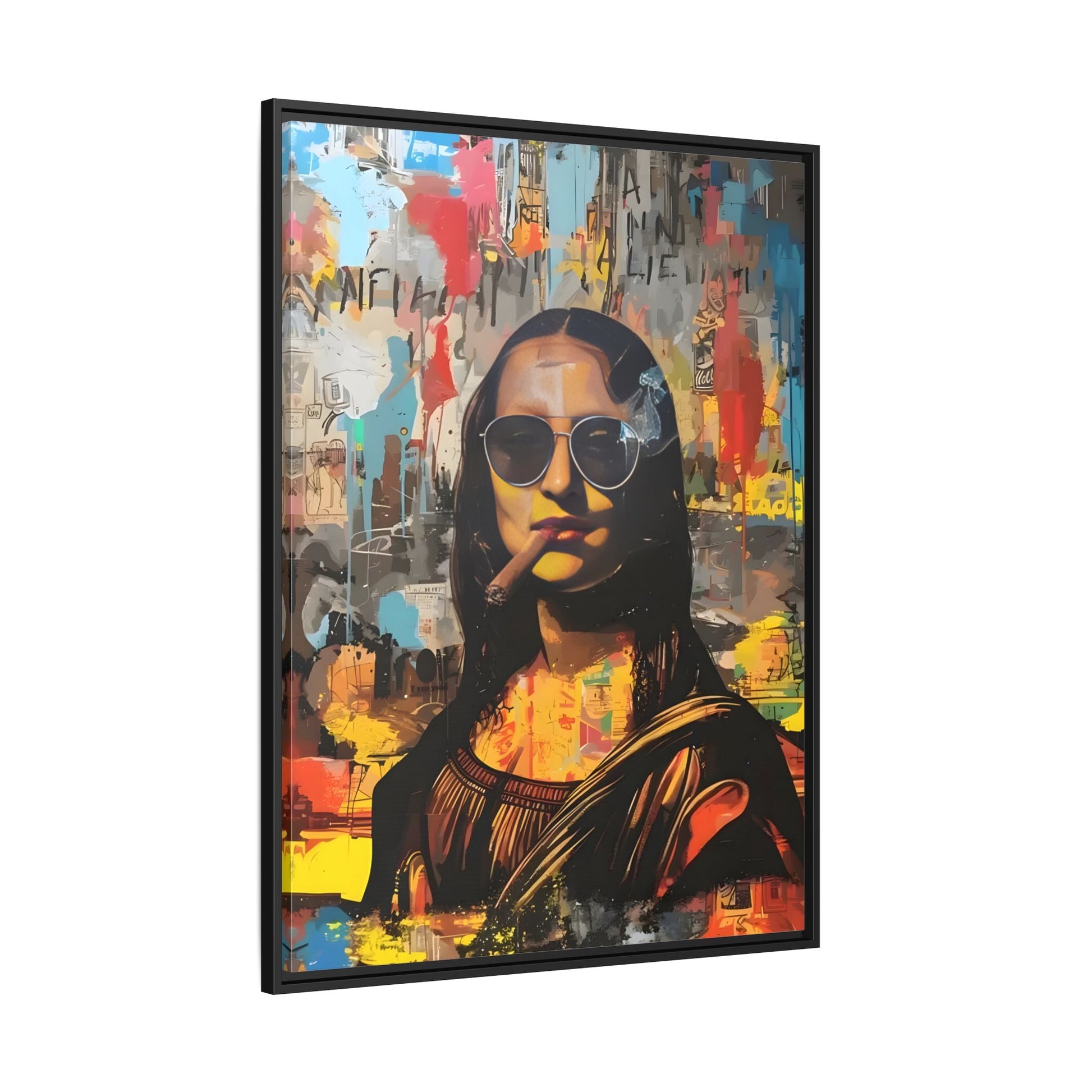 Canvas Mona Lisa Wall Art Print, Fashionable Retro Bar Decor