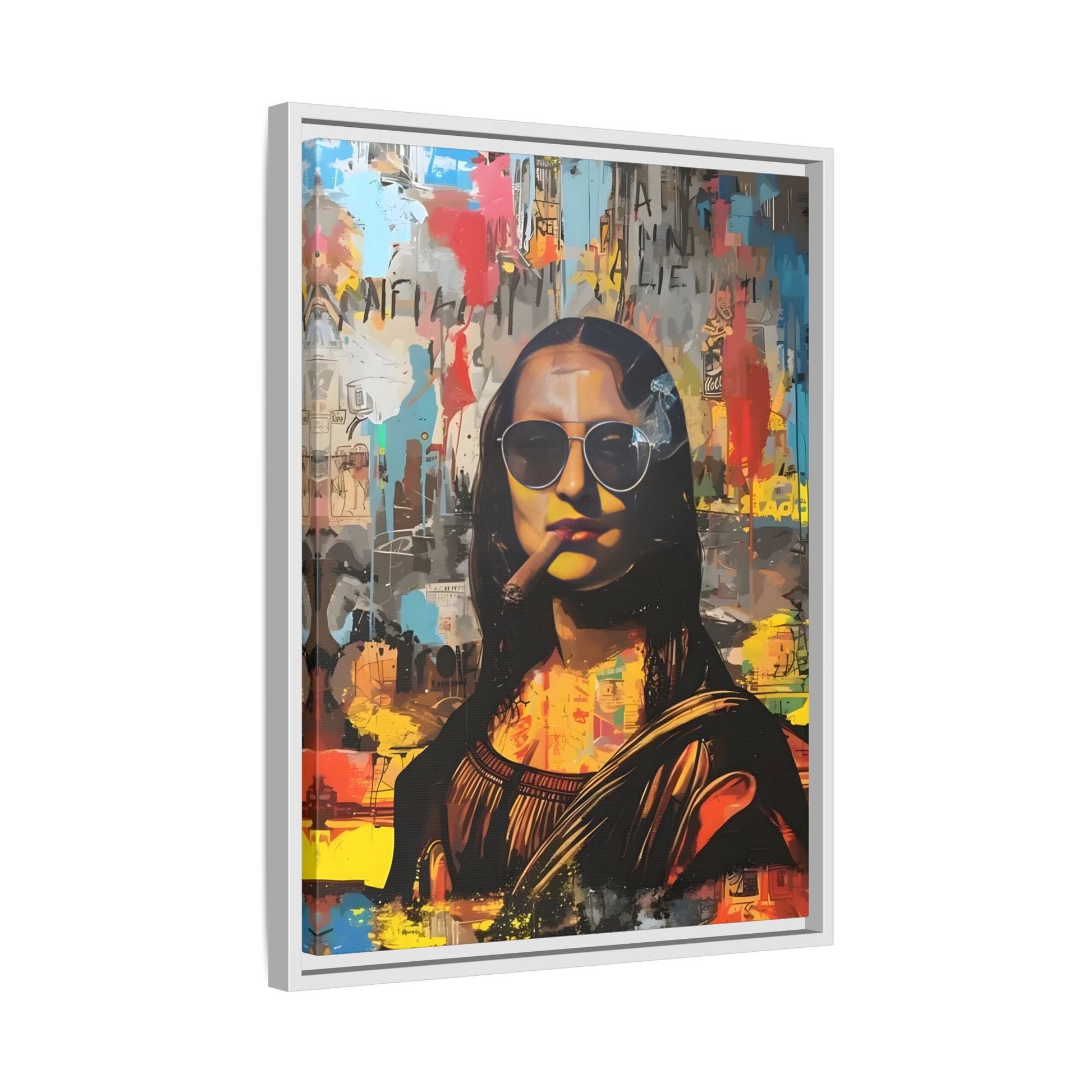Canvas Mona Lisa Wall Art Print, Fashionable Retro Bar Decor