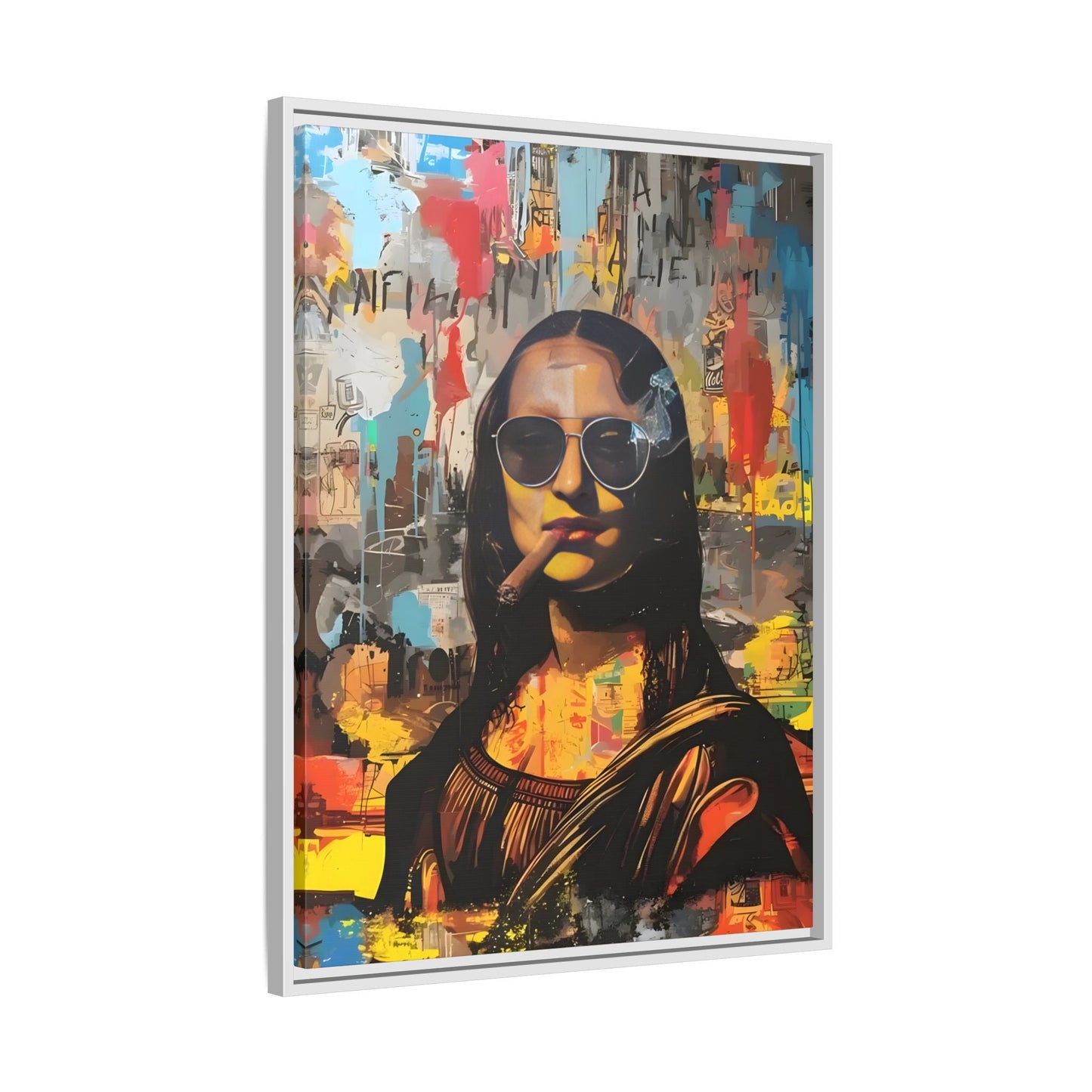 Canvas Mona Lisa Wall Art Print, Fashionable Retro Bar Decor