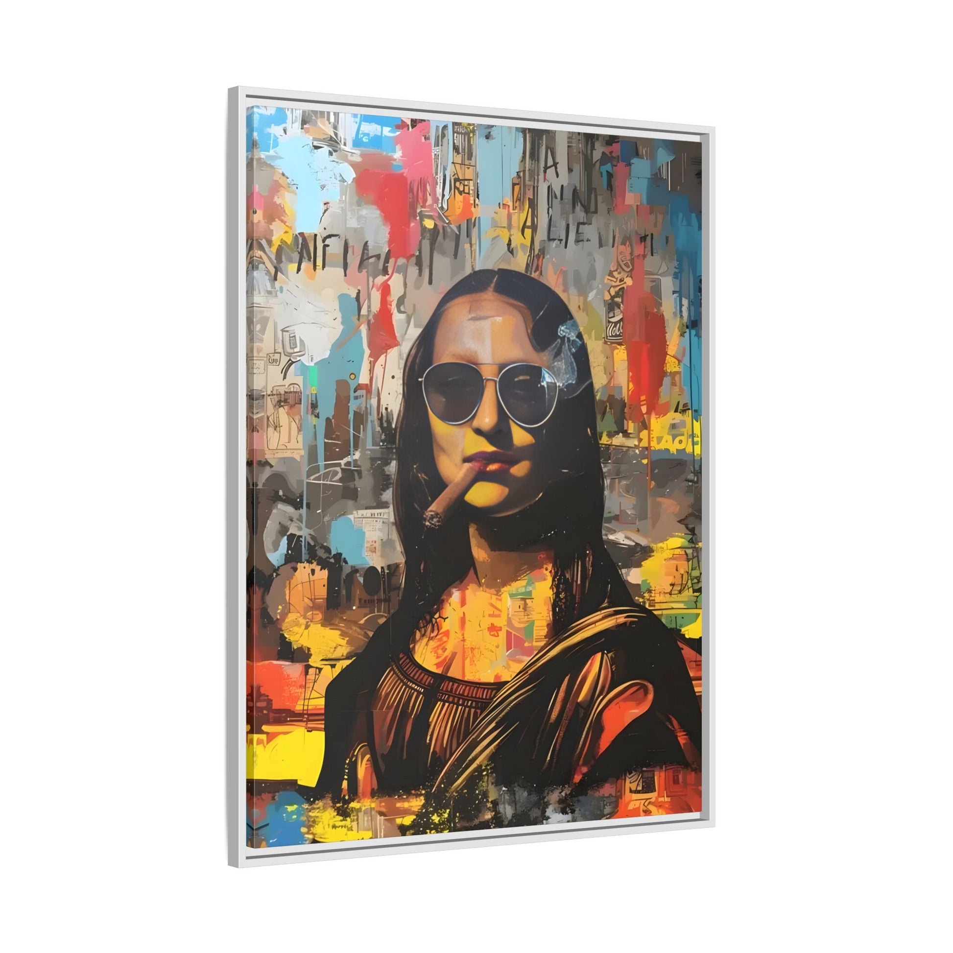 Canvas Mona Lisa Wall Art Print, Fashionable Retro Bar Decor