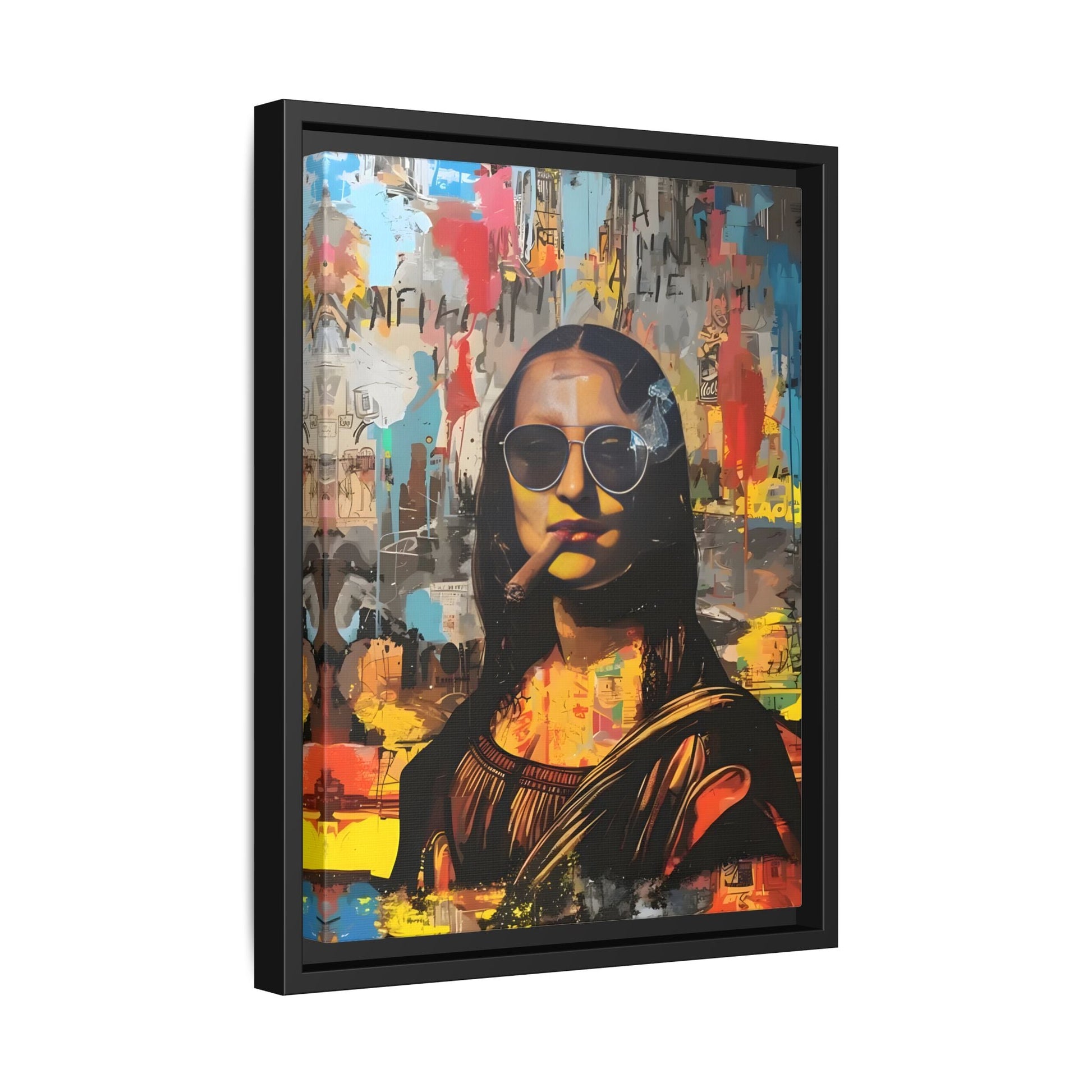 Canvas Mona Lisa Wall Art Print, Fashionable Retro Bar Decor