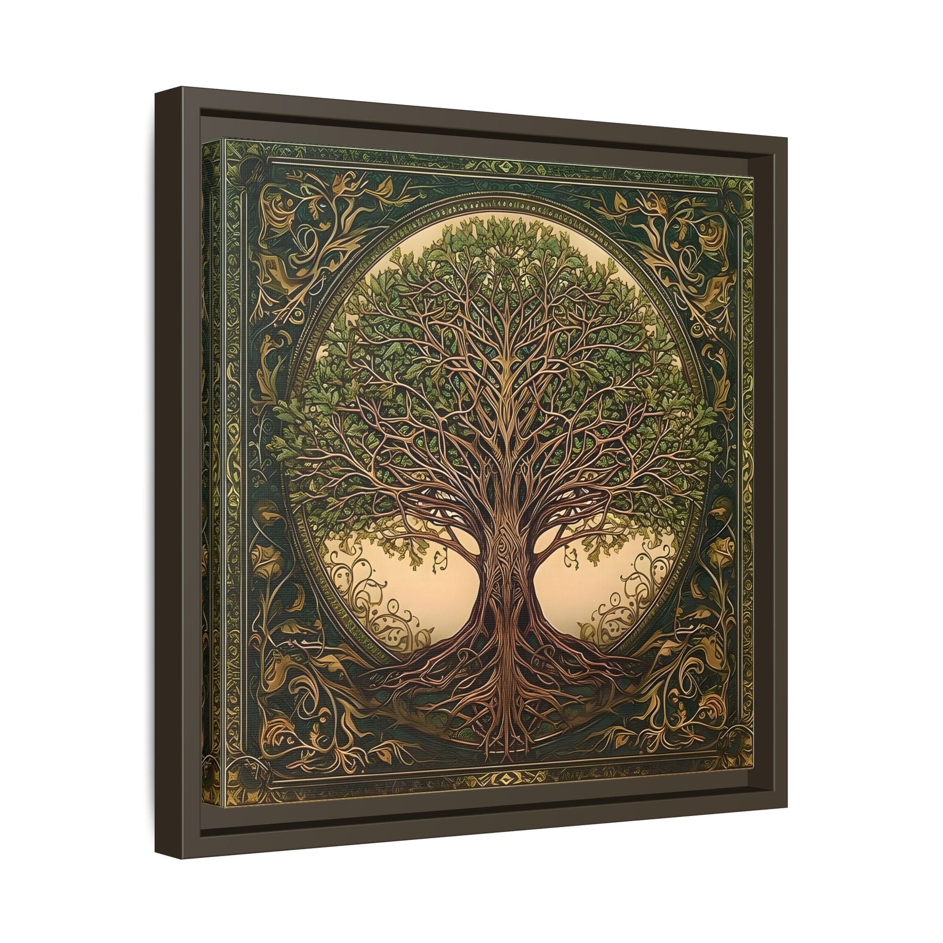 Canvas Print, Framed Tree of Life Mandala, Celtic Wall Art