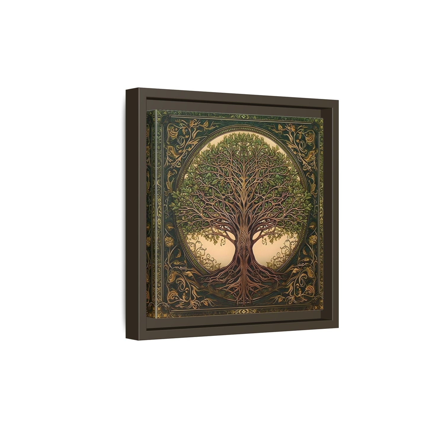 Canvas Print, Framed Tree of Life Mandala, Celtic Wall Art