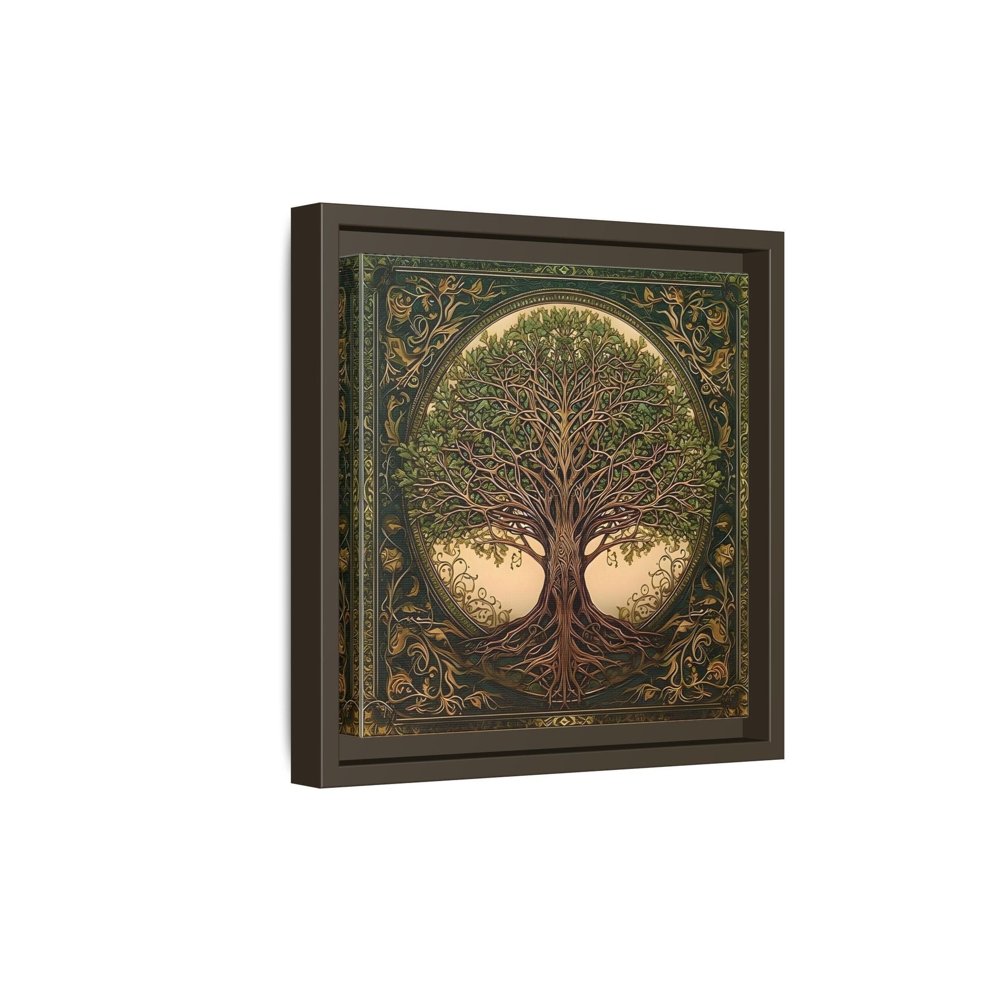 Canvas Print, Framed Tree of Life Mandala, Celtic Wall Art