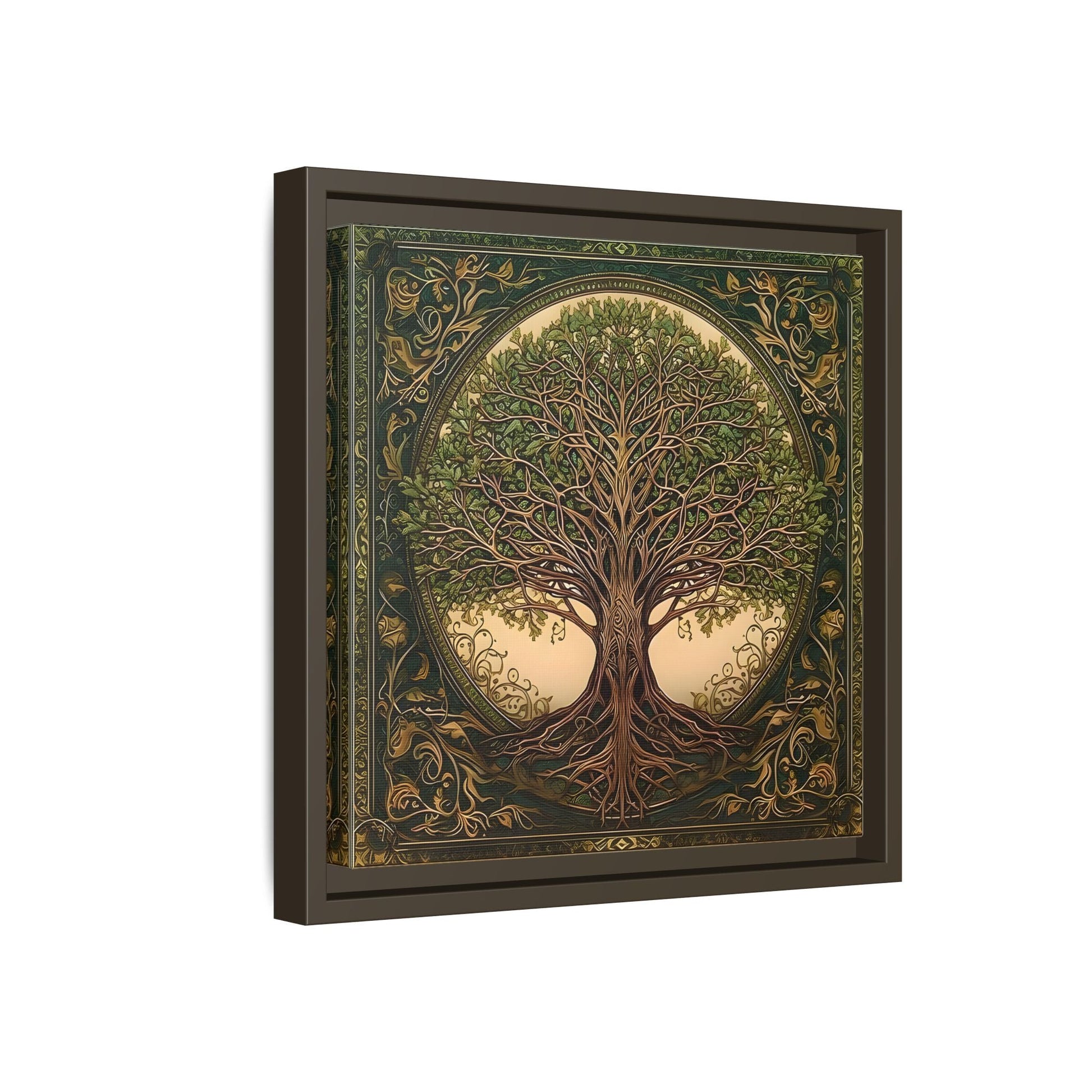 Canvas Print, Framed Tree of Life Mandala, Celtic Wall Art