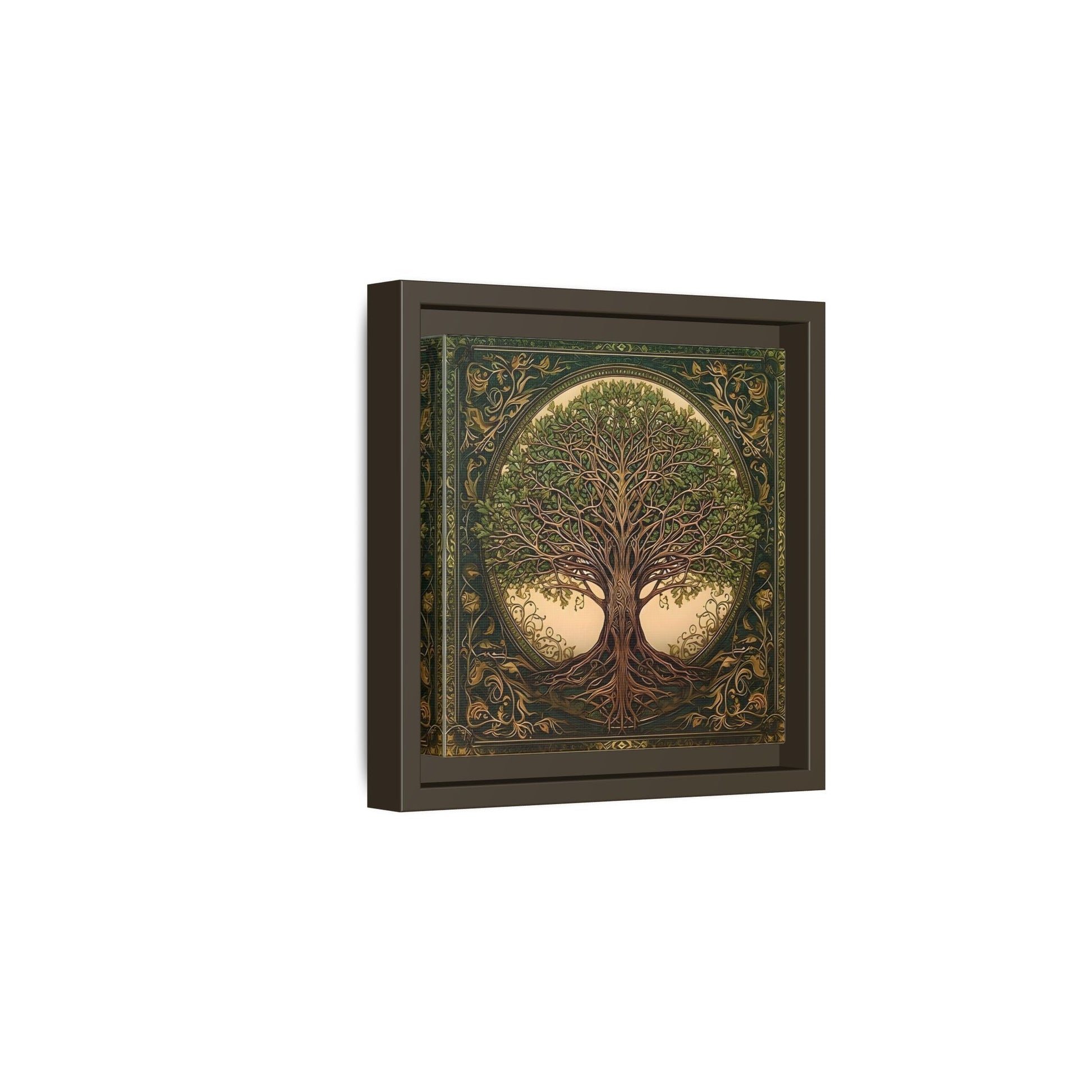 Canvas Print, Framed Tree of Life Mandala, Celtic Wall Art