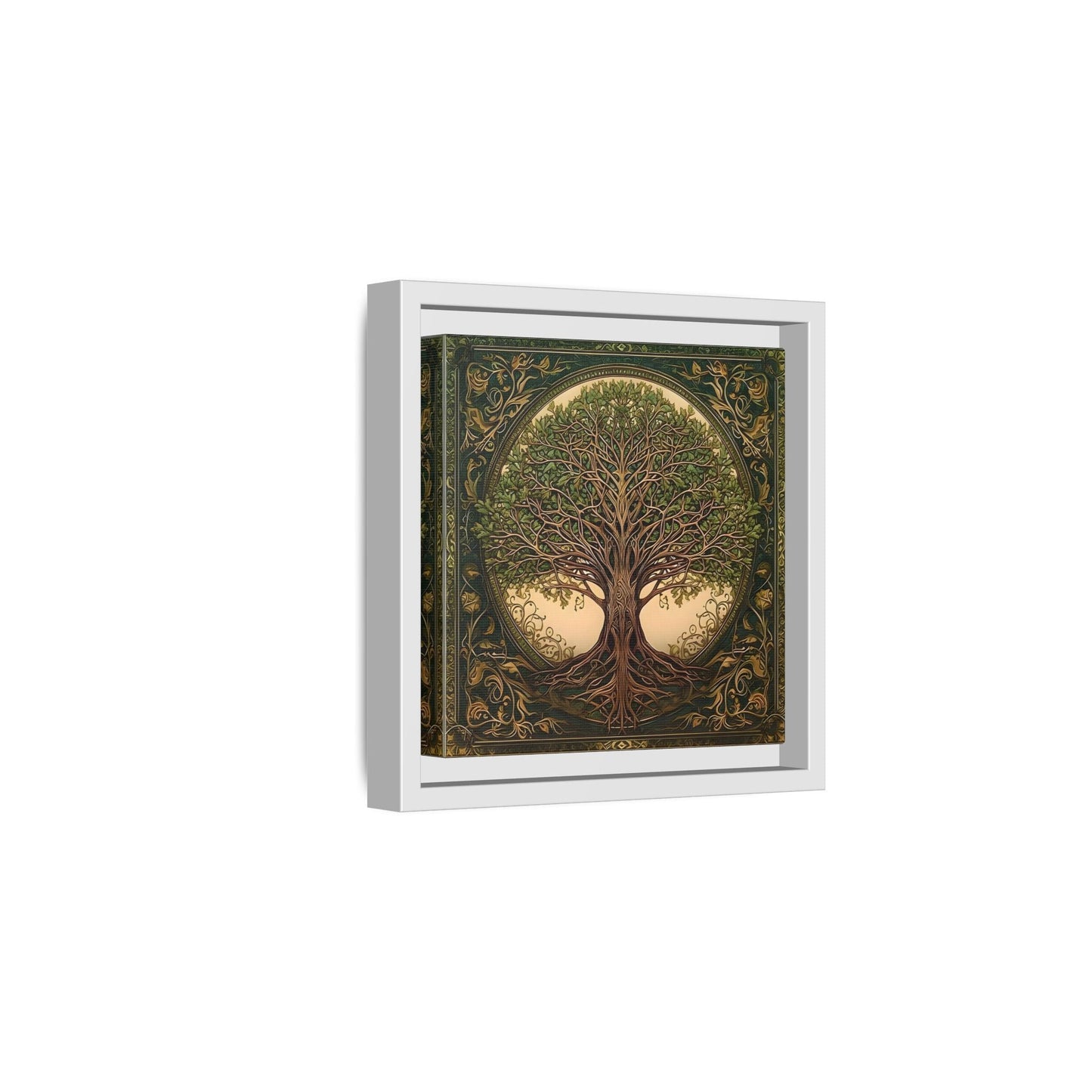 Canvas Print, Framed Tree of Life Mandala, Celtic Wall Art