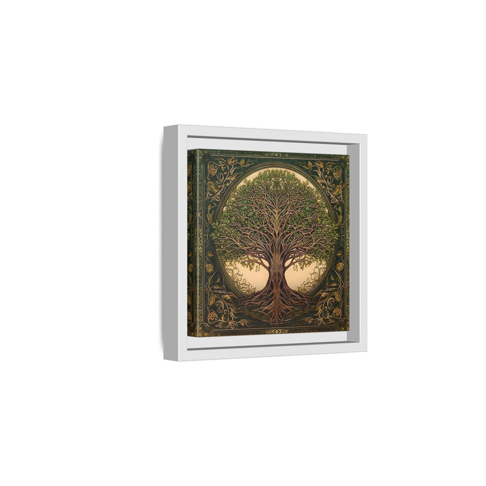 Canvas Print, Framed Tree of Life Mandala, Celtic Wall Art