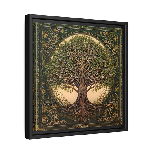 Canvas Print, Framed Tree of Life Mandala, Celtic Wall Art