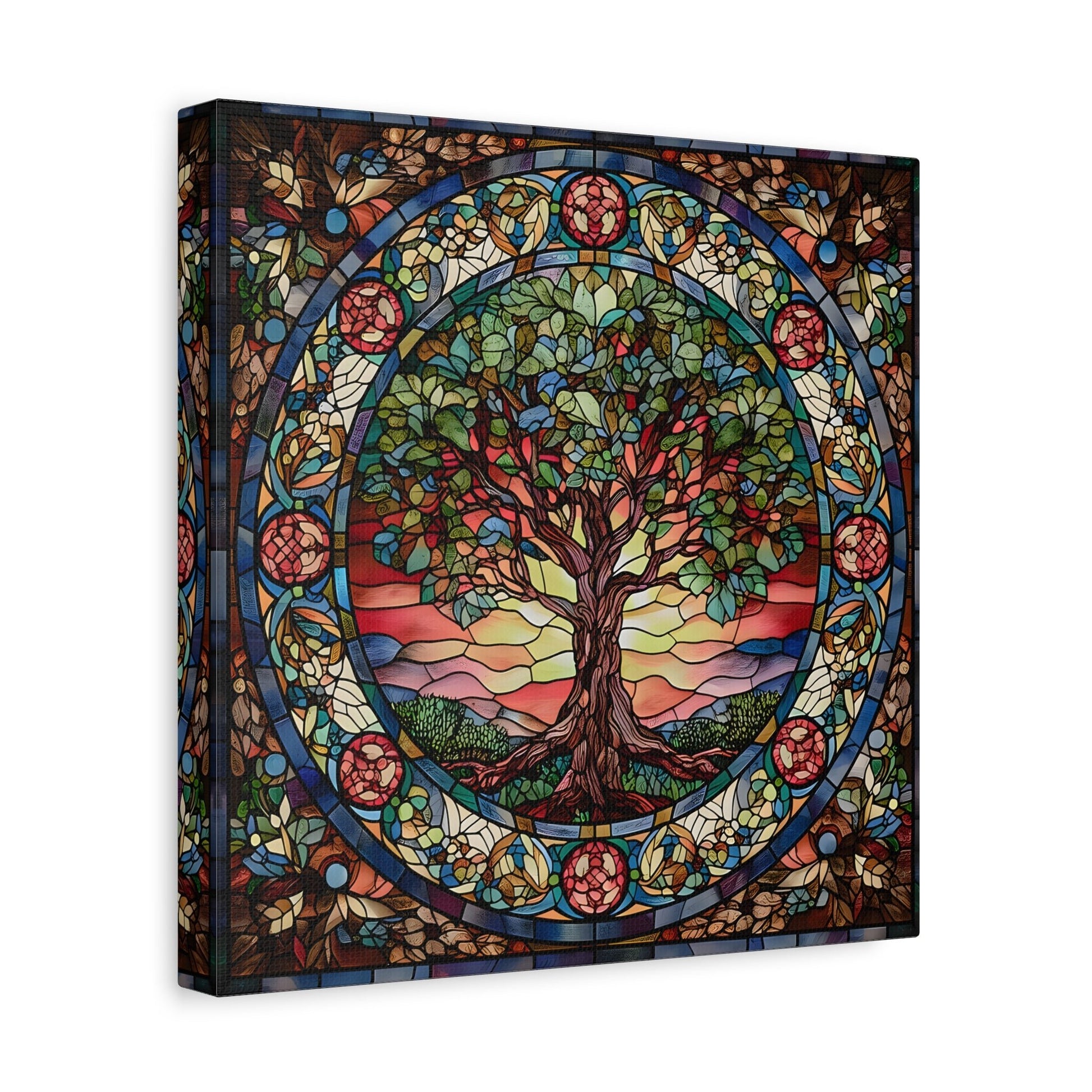 Canvas Tree of Life Celtic Wall Art - Norse Mythology Yggdrasil Print