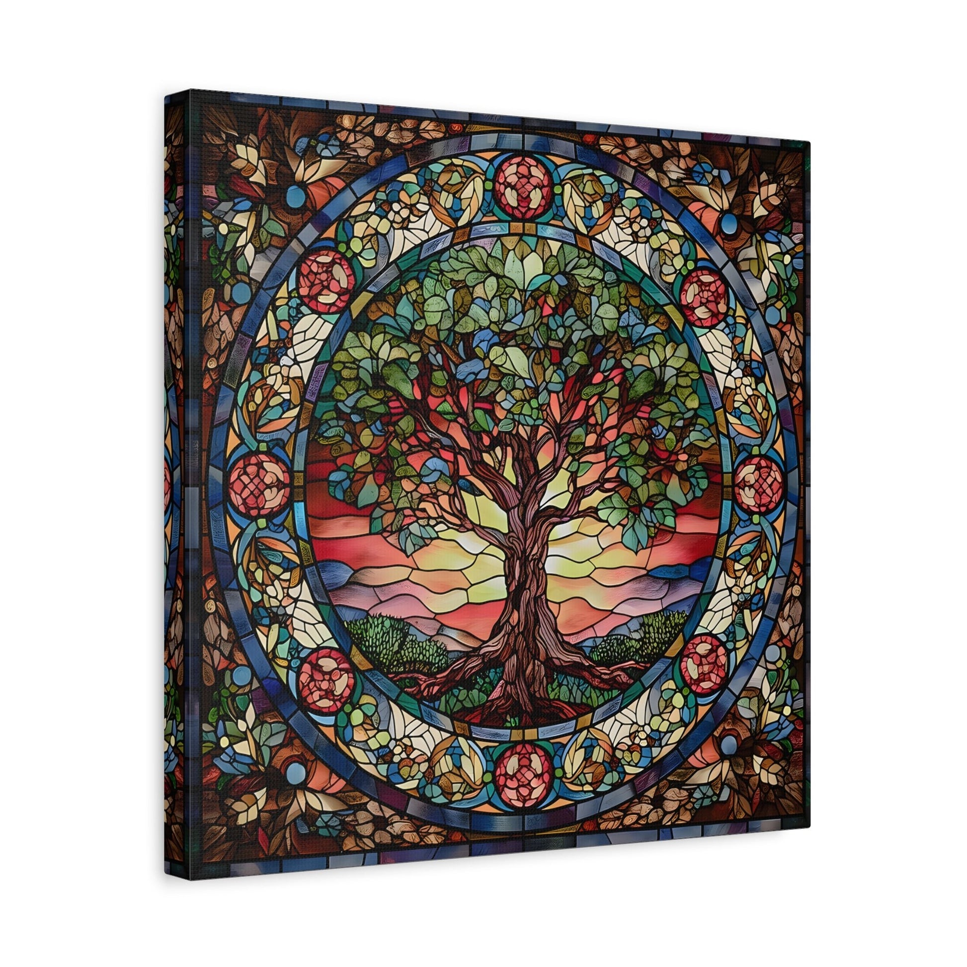 Canvas Tree of Life Celtic Wall Art - Norse Mythology Yggdrasil Print