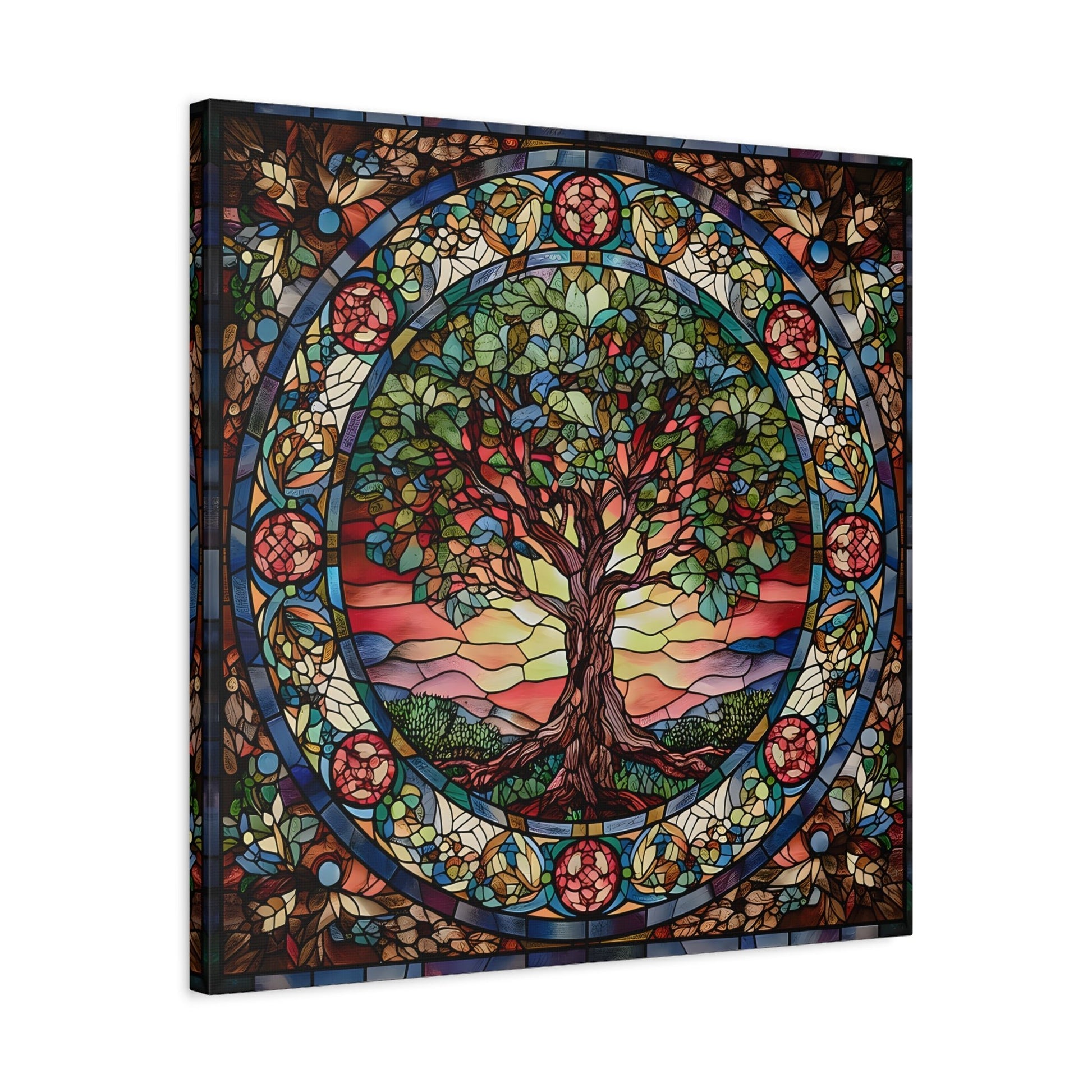 Canvas Tree of Life Celtic Wall Art - Norse Mythology Yggdrasil Print
