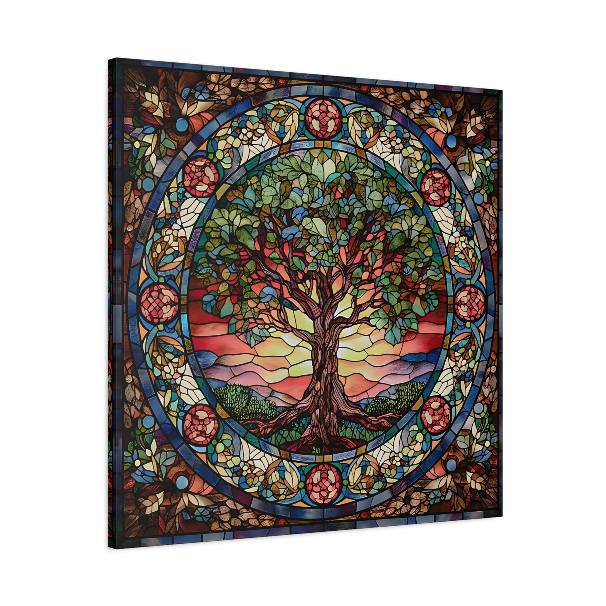 Canvas Tree of Life Celtic Wall Art - Norse Mythology Yggdrasil Print
