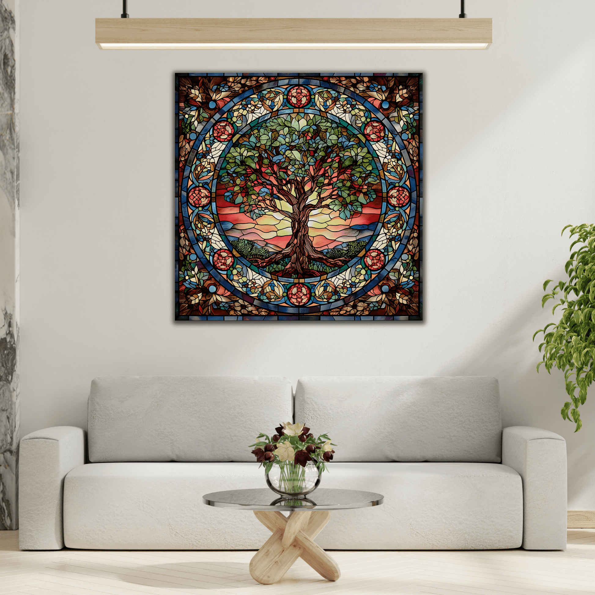 Canvas Tree of Life Celtic Wall Art - Norse Mythology Yggdrasil Print